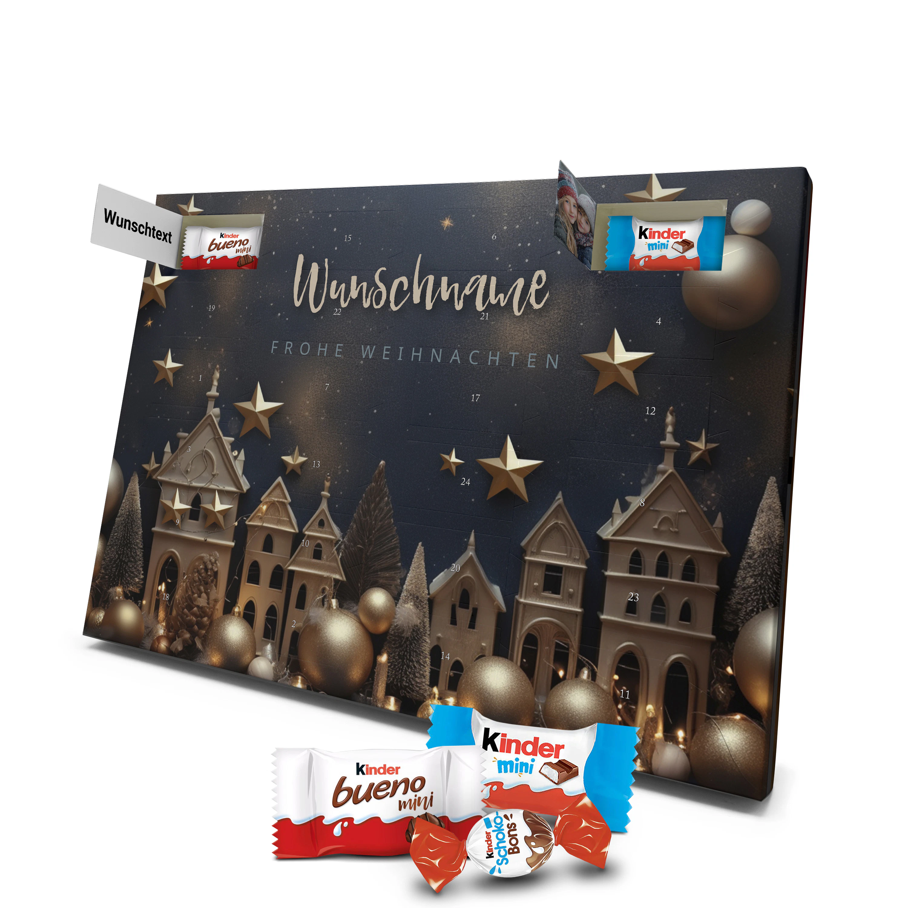 Namens-Adventskalender Kinder Schokolade 1