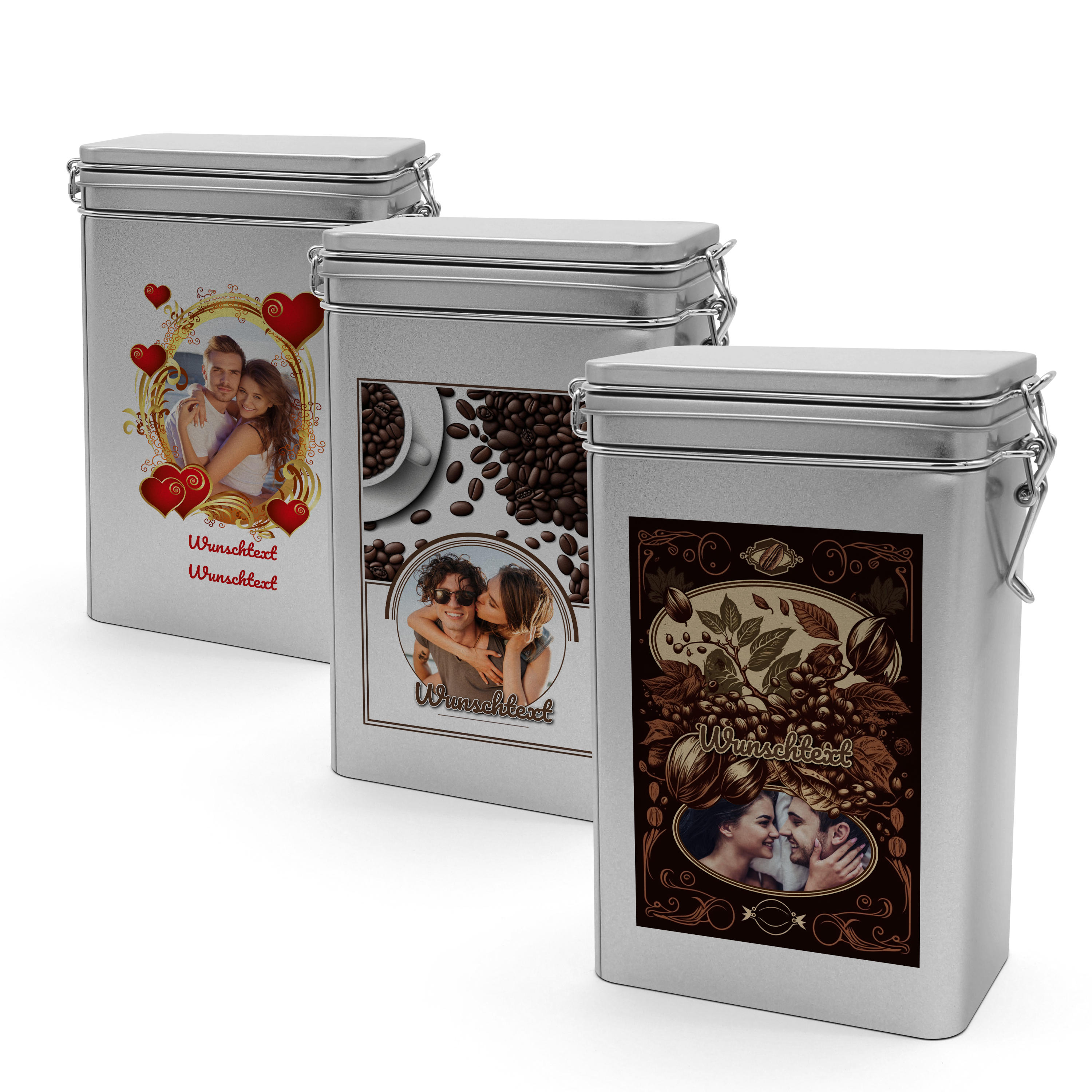 Kaffeedose Silber 4
