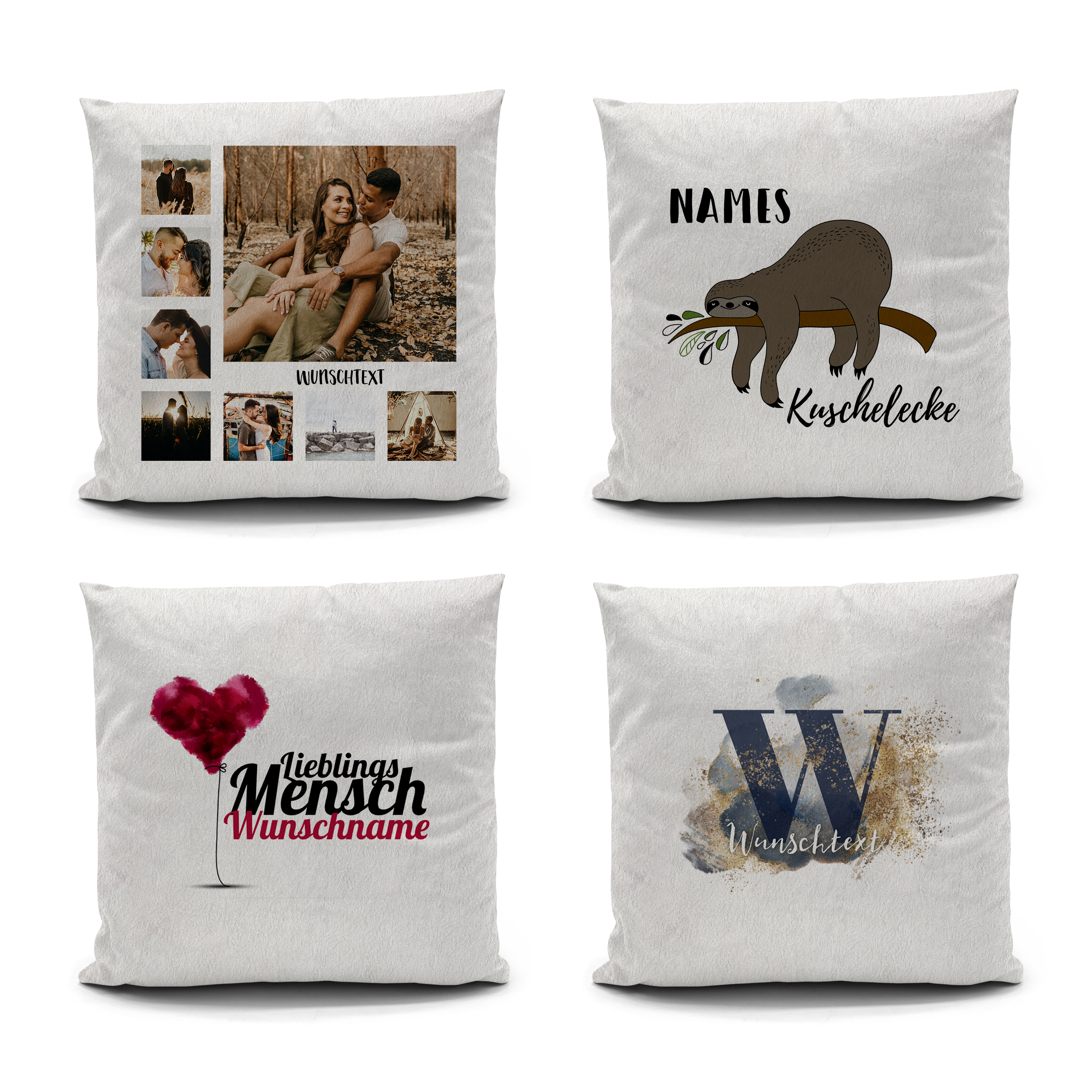 Plüsch Fotokissen 30 cm x 30 cm 6