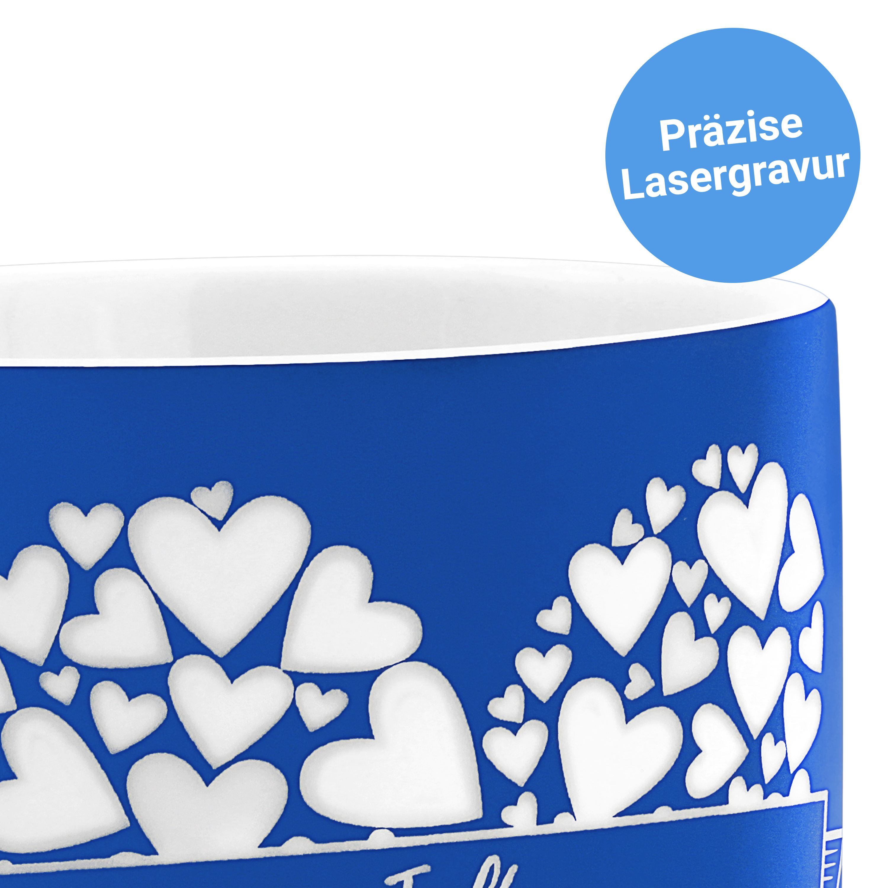 Neon-Tasse - Gravur Neon Blau 2