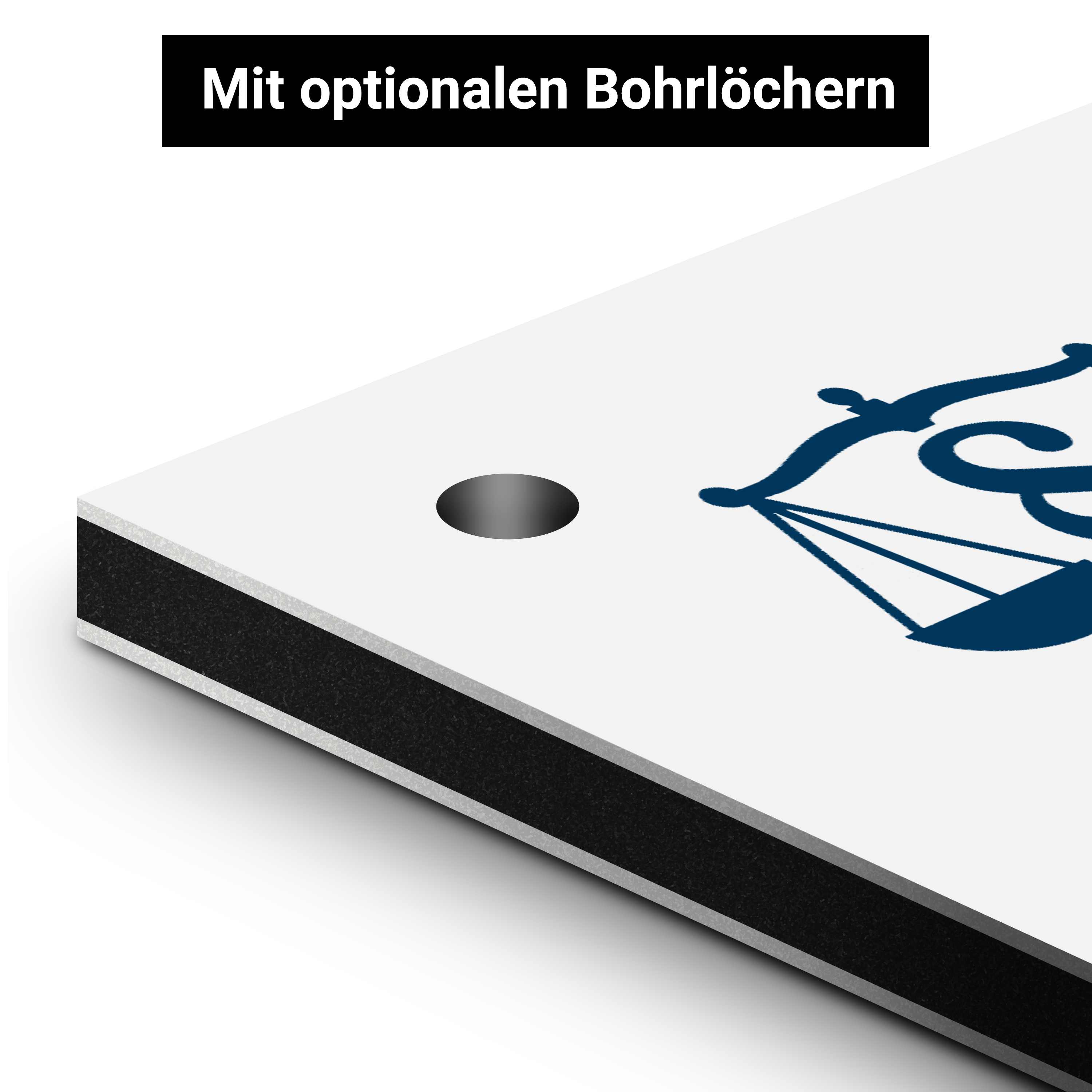 Anti-Graffiti-Schild Alu-Dibond Weiß 3 mm 4