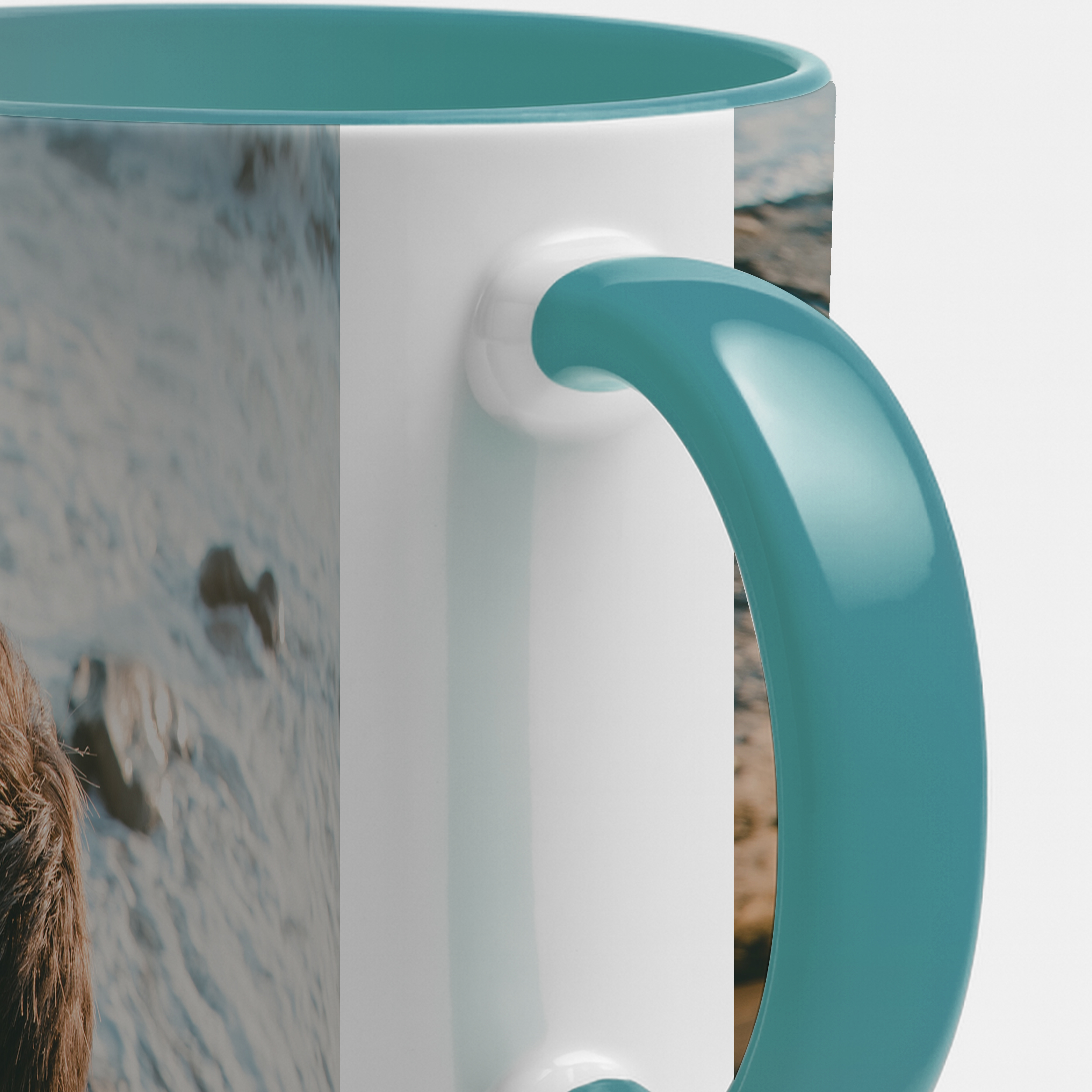 Zweifarbtasse Full-Size Türkis 4