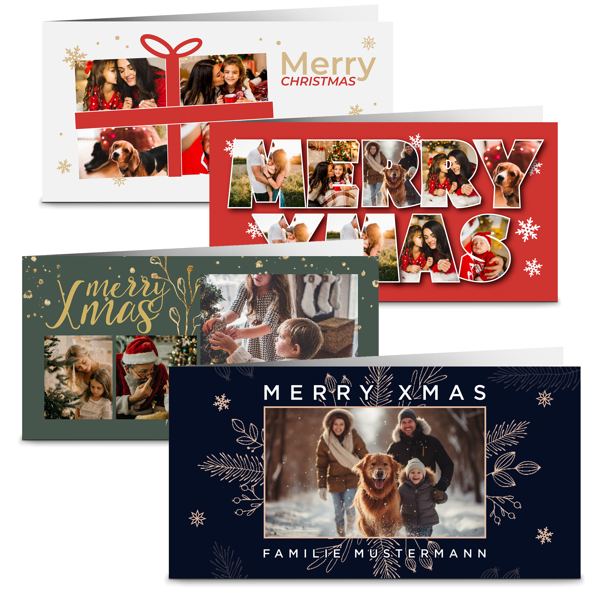 Weihnachtskarte Klappkarte DIN lang Quer (21 x 10,5 cm) 1