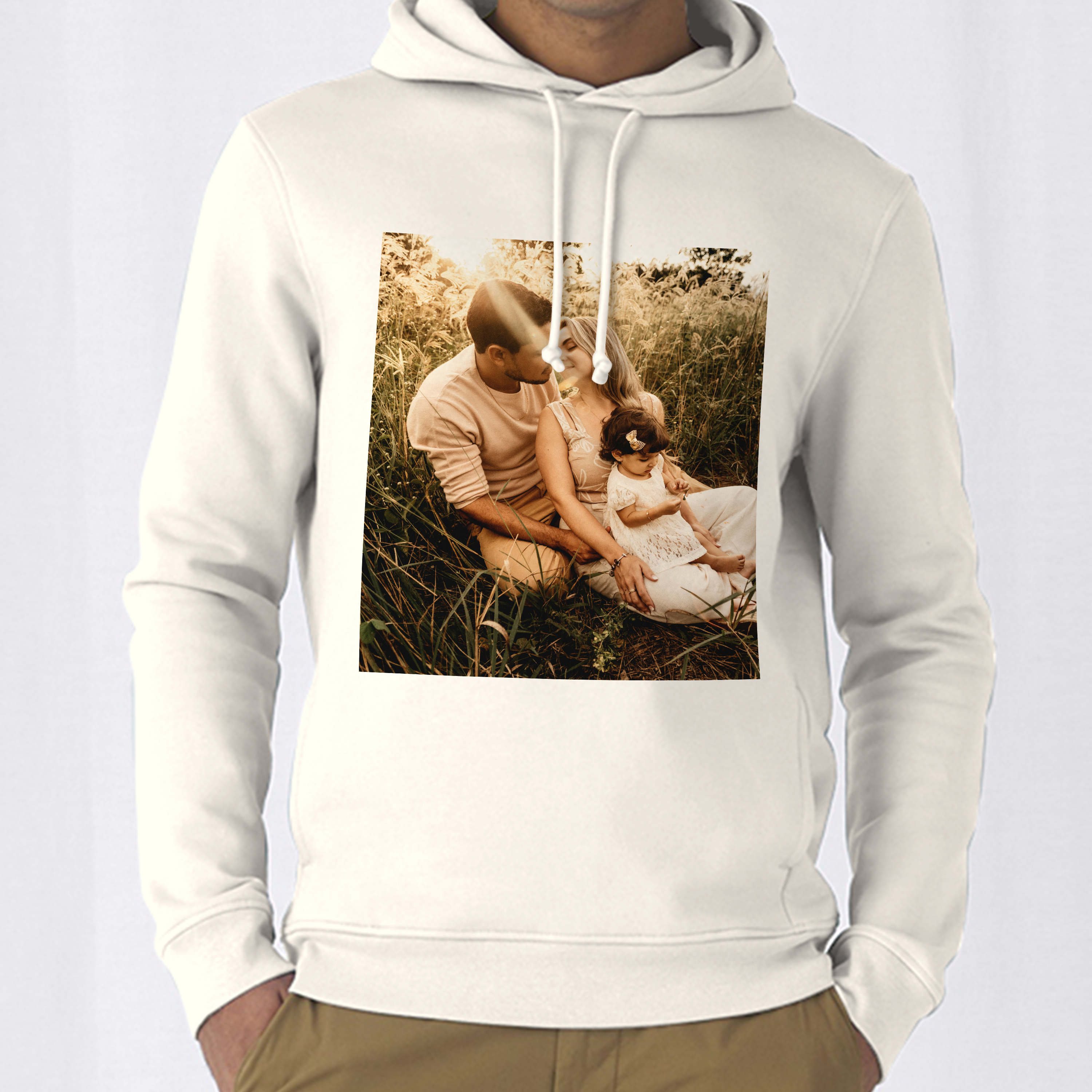 Bio Hoodie S Creme Weiß 6