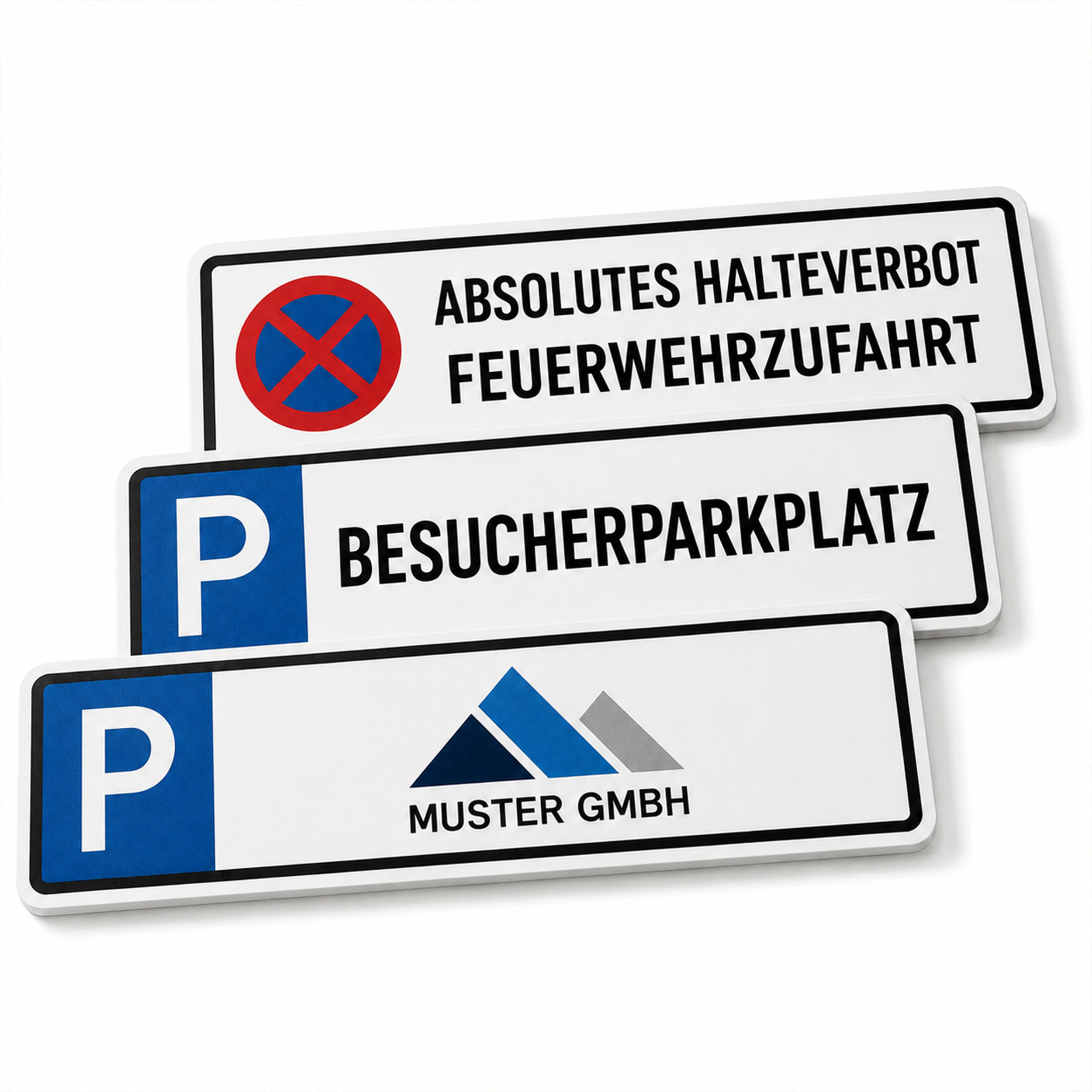 Parkschilder schmal PVC Hartschaum 5 mm 15 cm x 3,8 cm 1