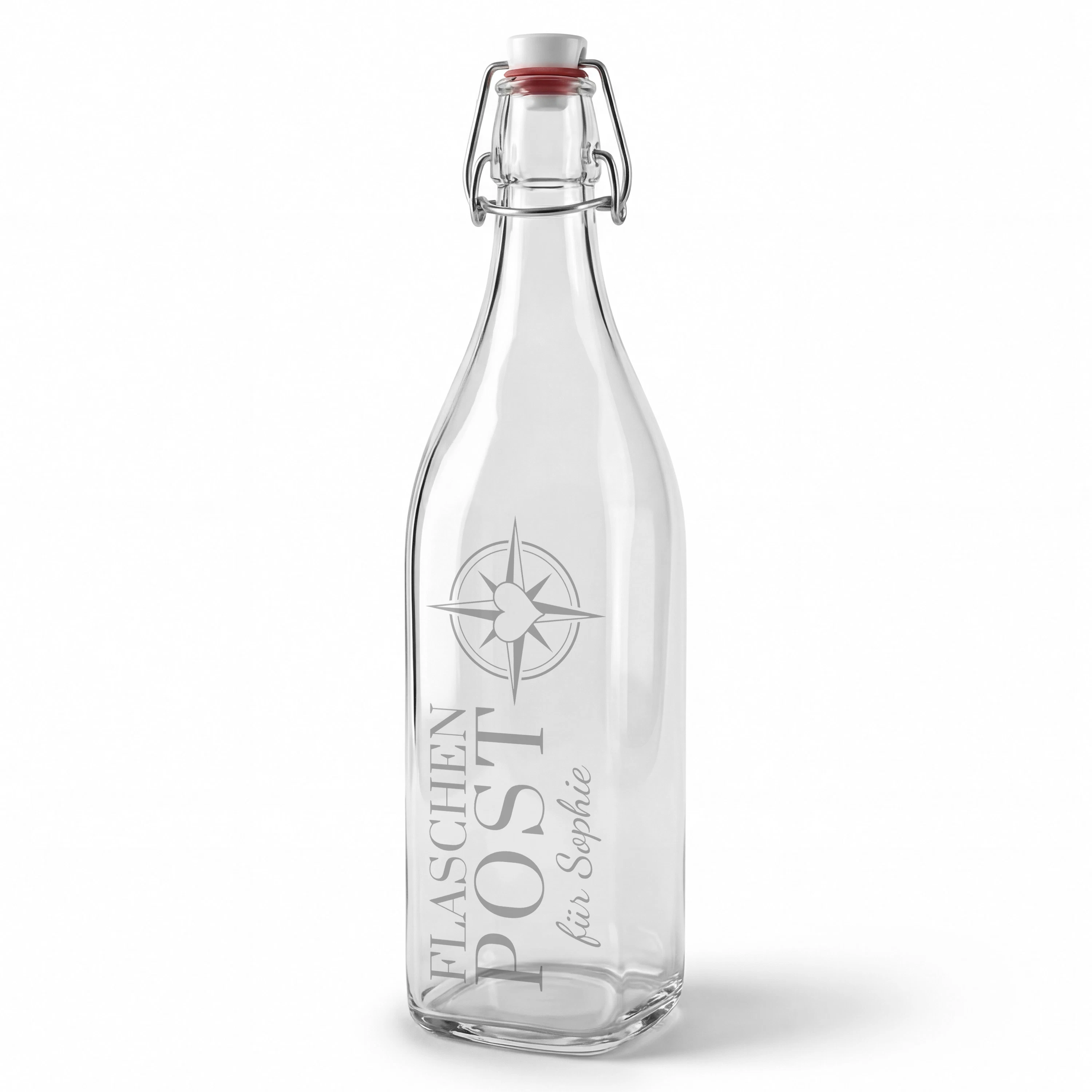 Glasflasche mit Bügelverschluss 1 Liter 1