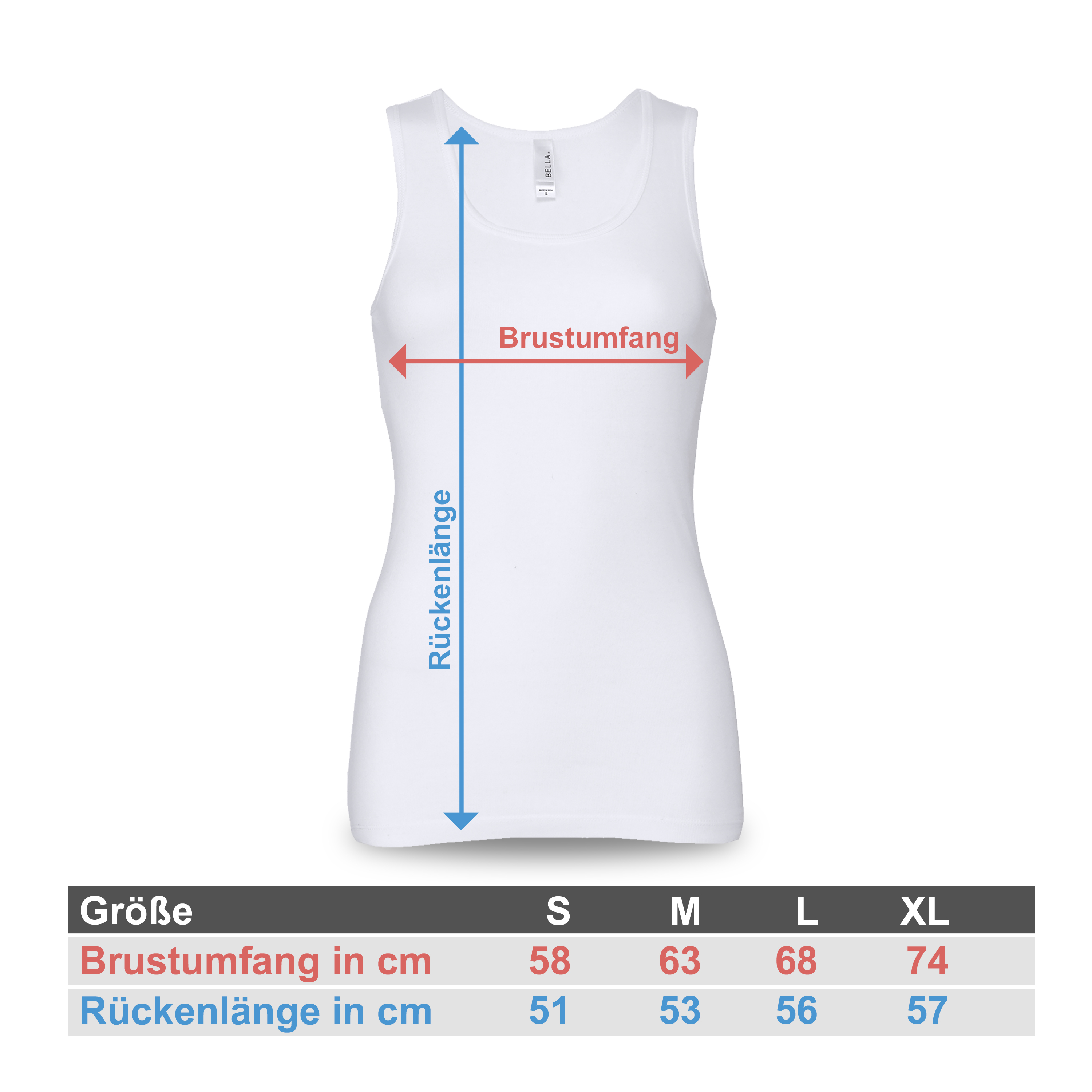 Damen Tanktop S Weiß 3