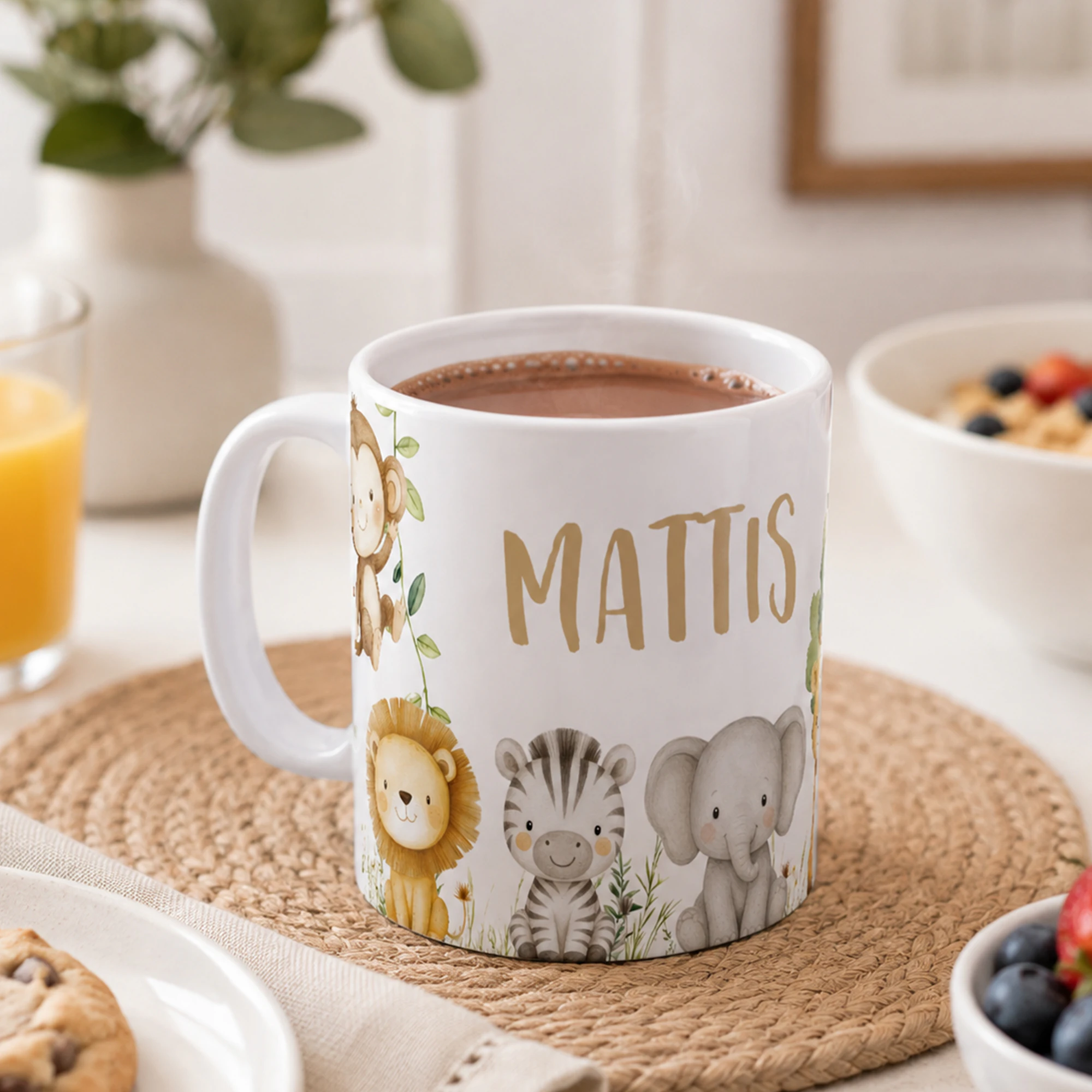 Kindertasse Panorama Weiß 5