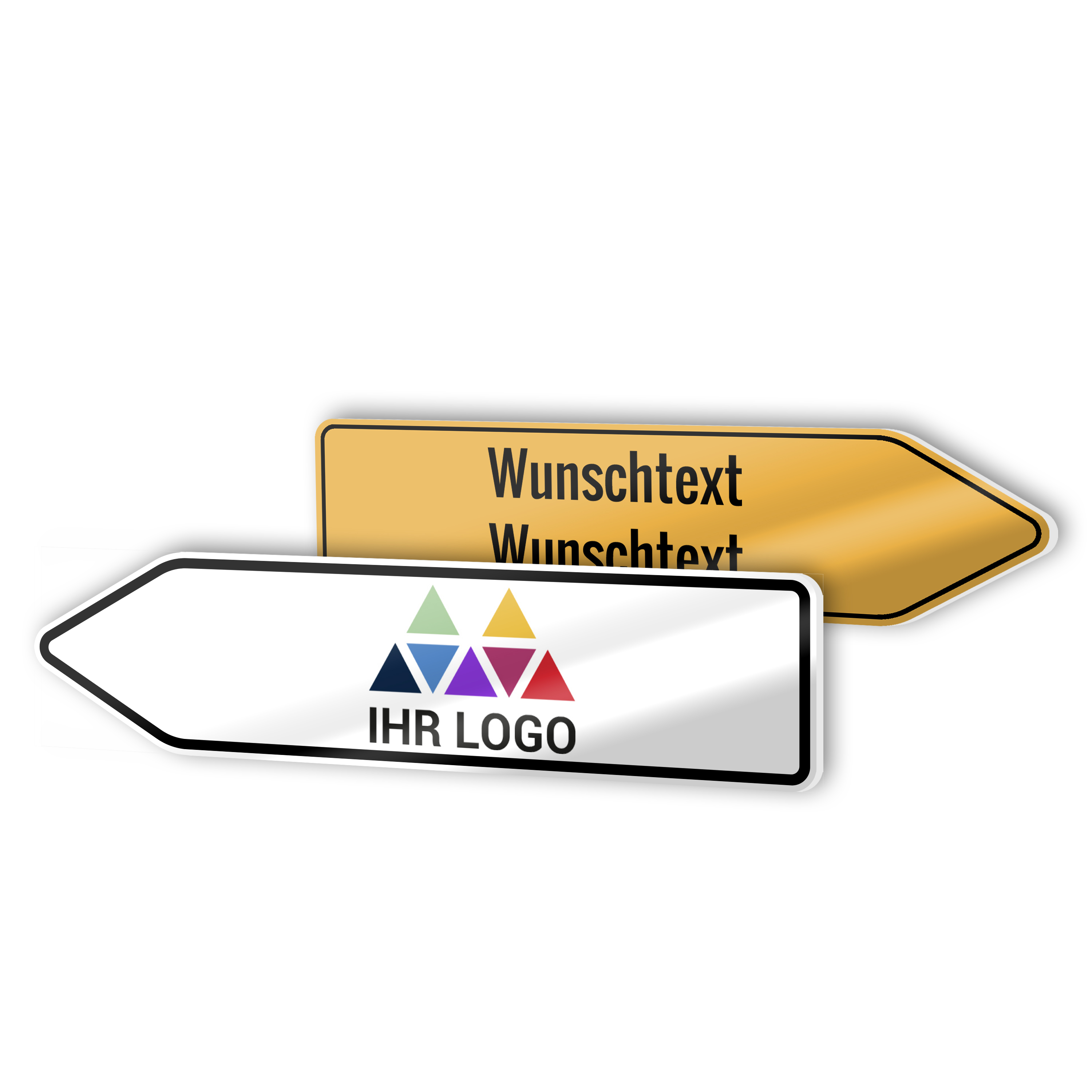 Pfeilwegweiser PVC Hartschaum 5 mm 15 cm x 3,7 cm 1