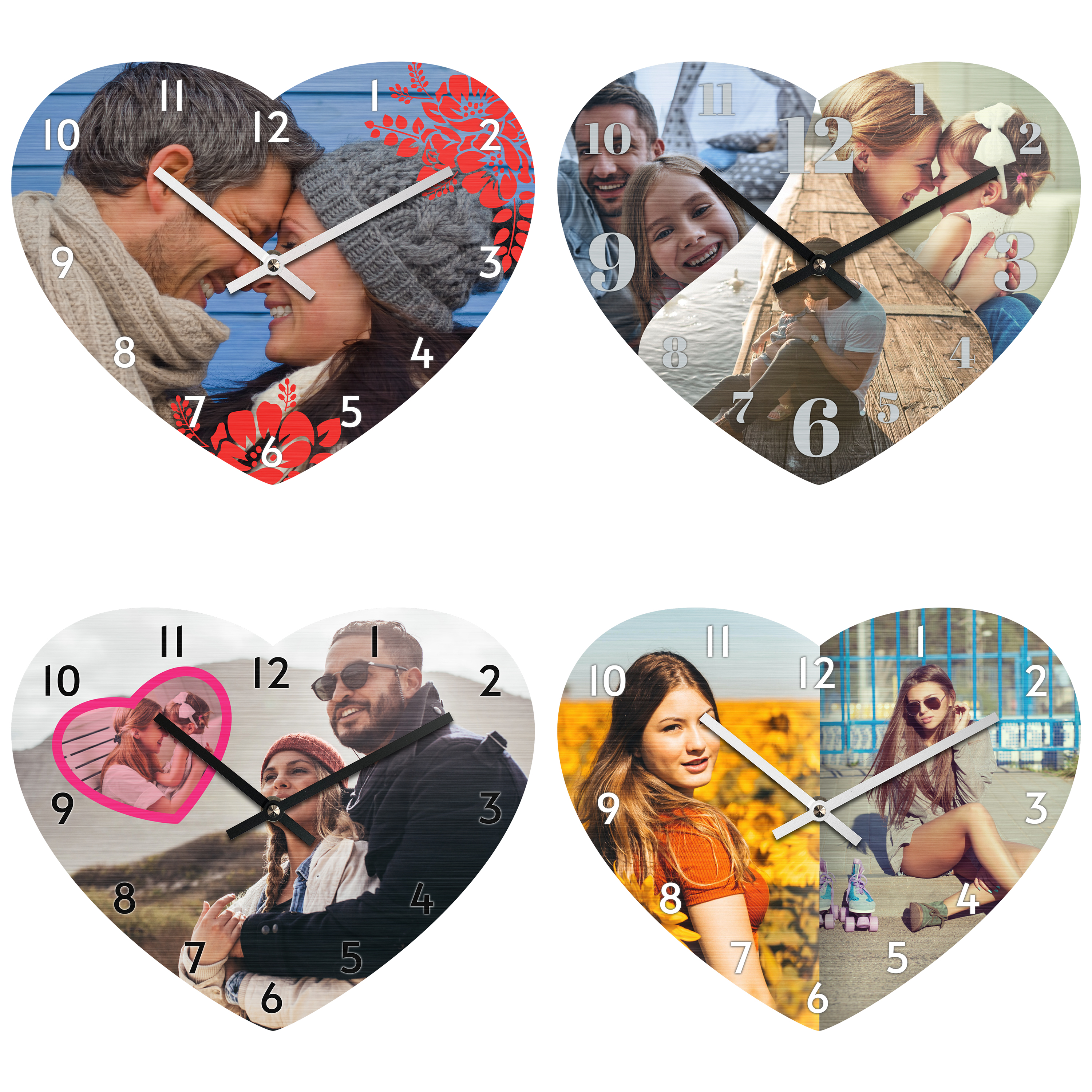 Herzuhr Standard (33,1 x 26,8 cm) Holz 3