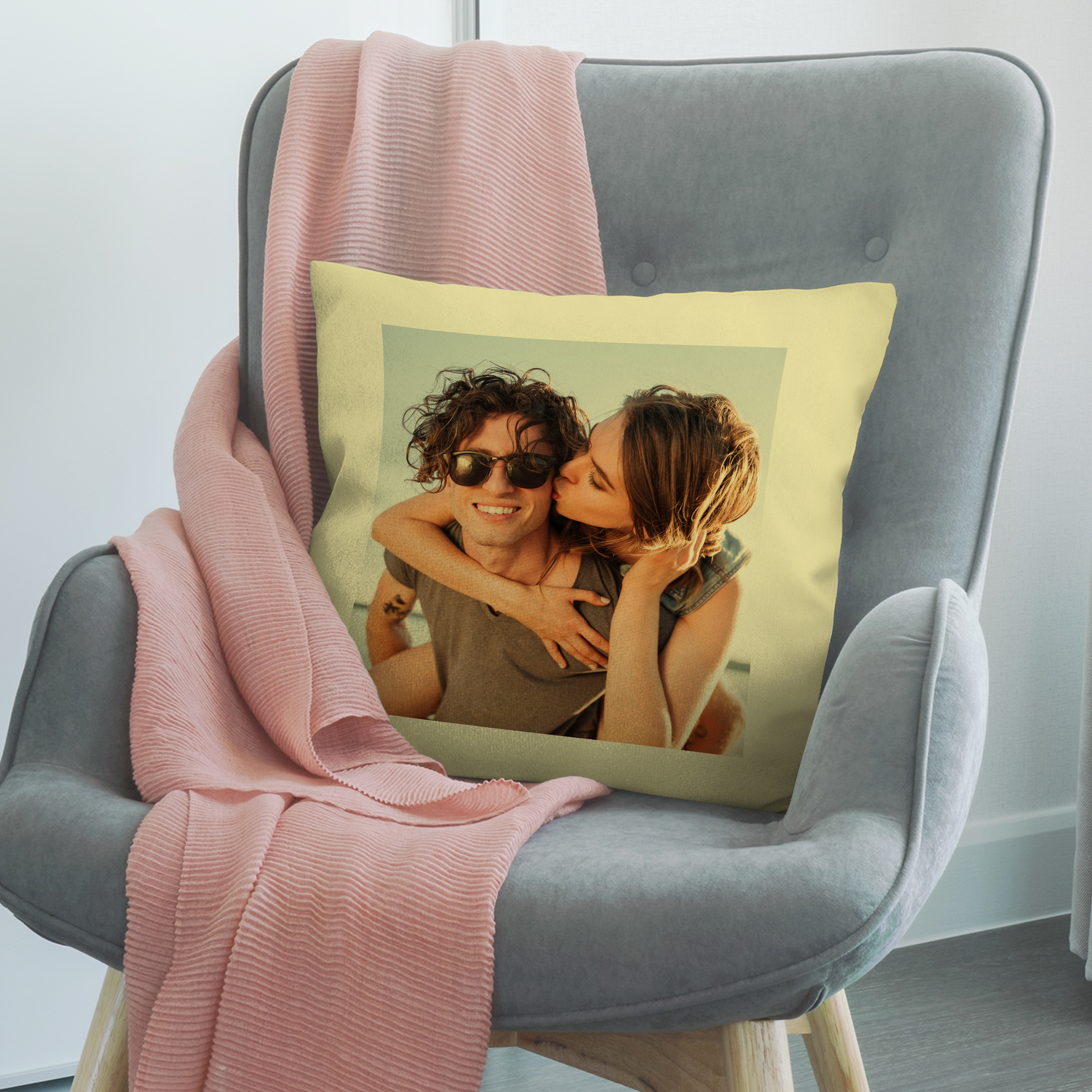 Fotokissen Cremegelb 4