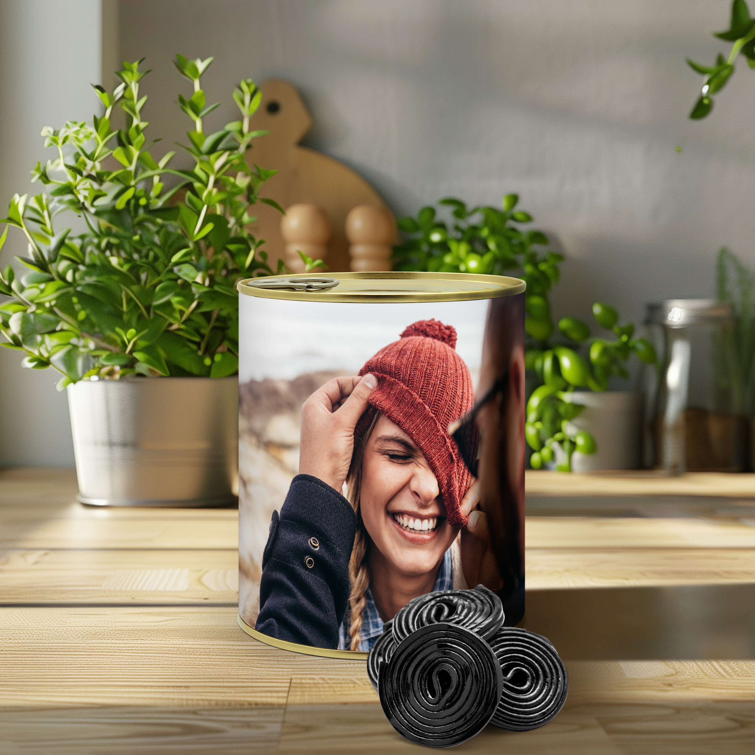 Konservendose Haribo Lakritz Schnecken 8