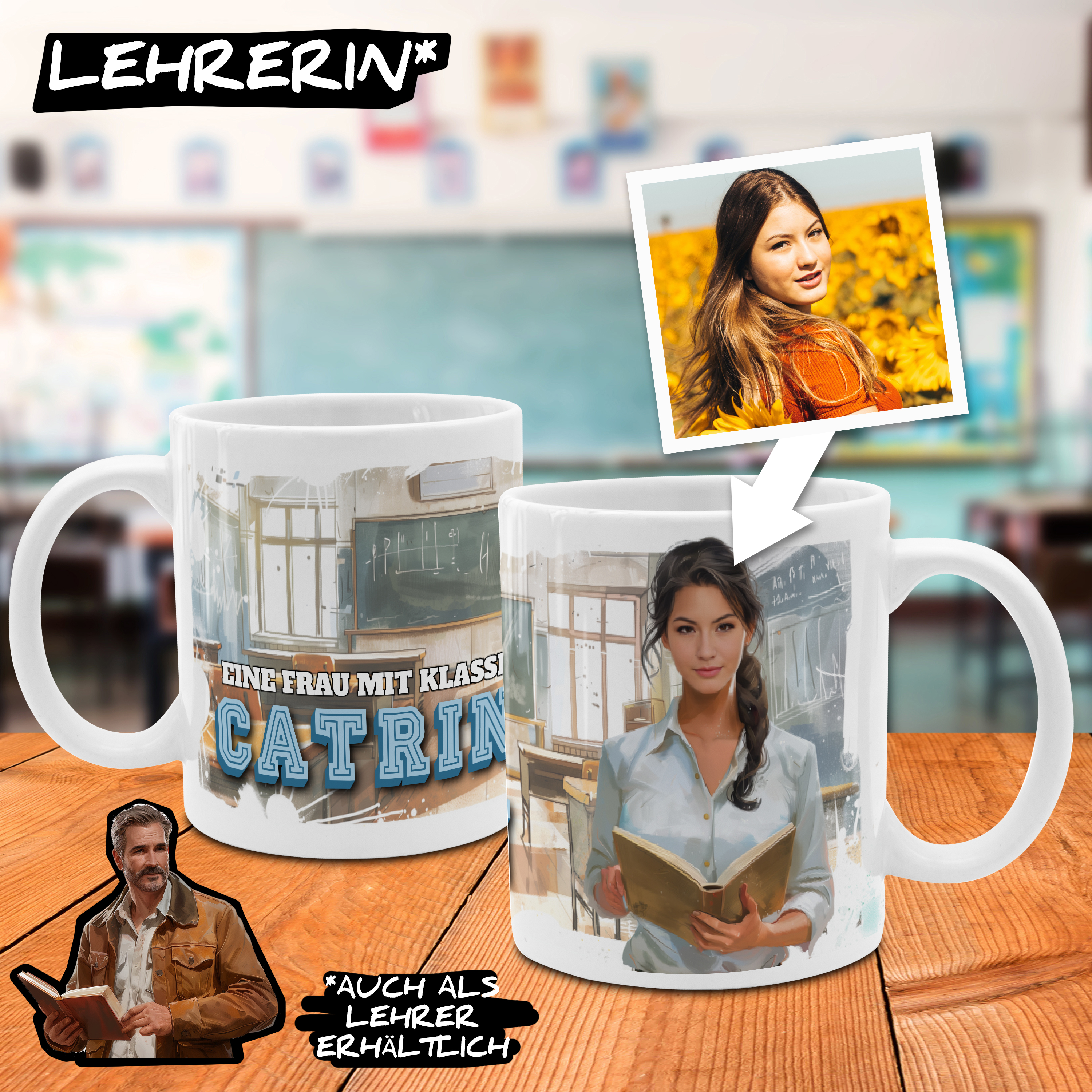 Face Swap Tasse Weiß 3