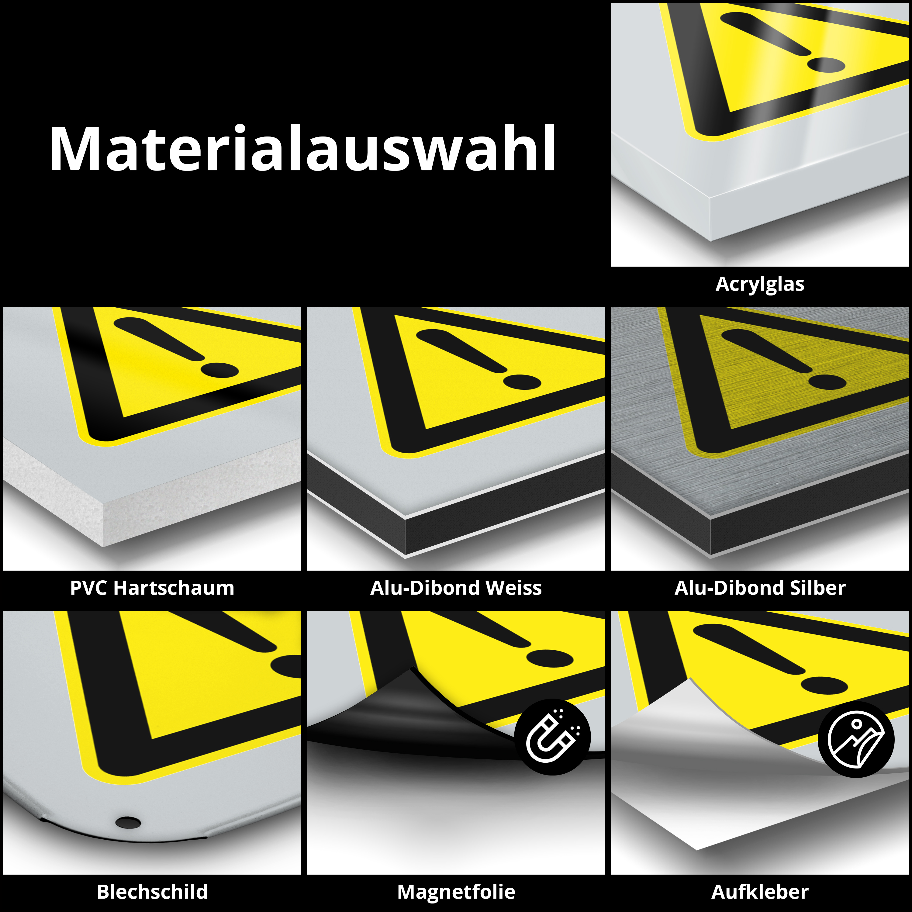 Warnschilder 30 cm x 20 cm Blechschild 6