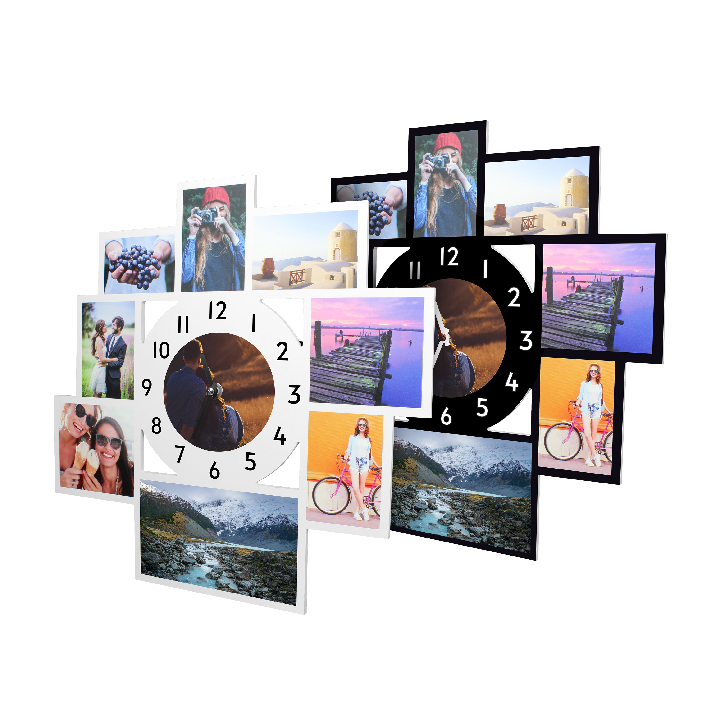Mehrbild-Fotouhr "Wanduhr" mittel (35 cm x 34,3 cm) PVC Hartschaum 3