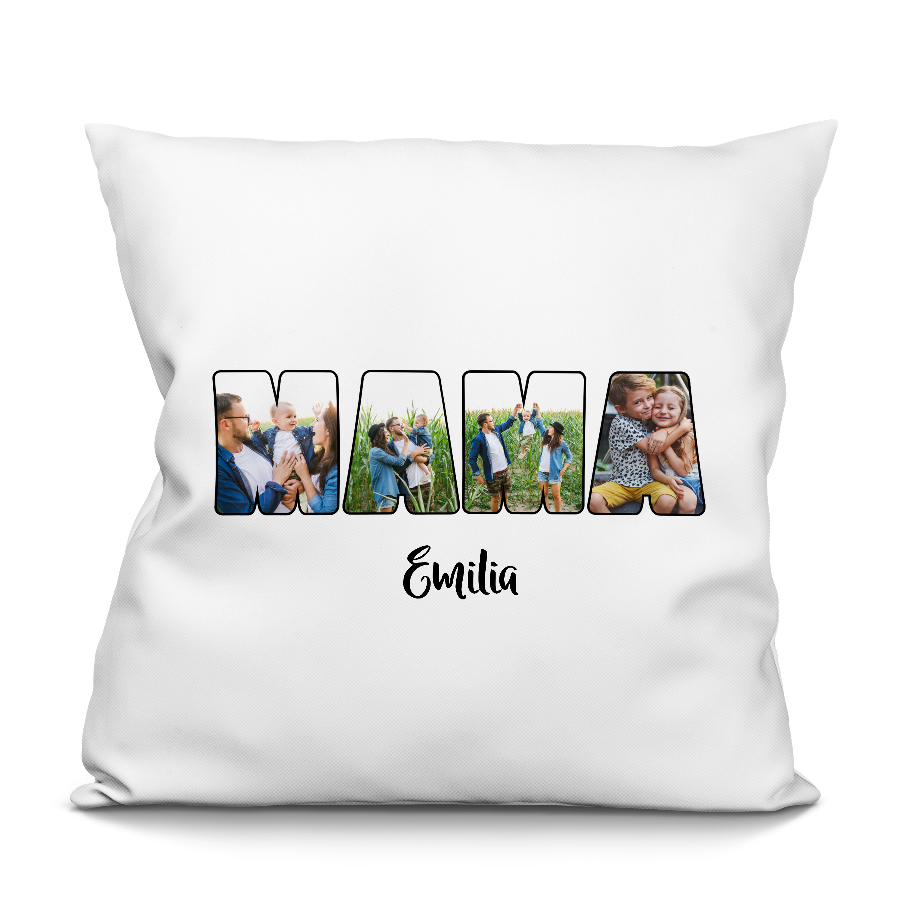 Fotocollagen Kissen Naturweiß 1