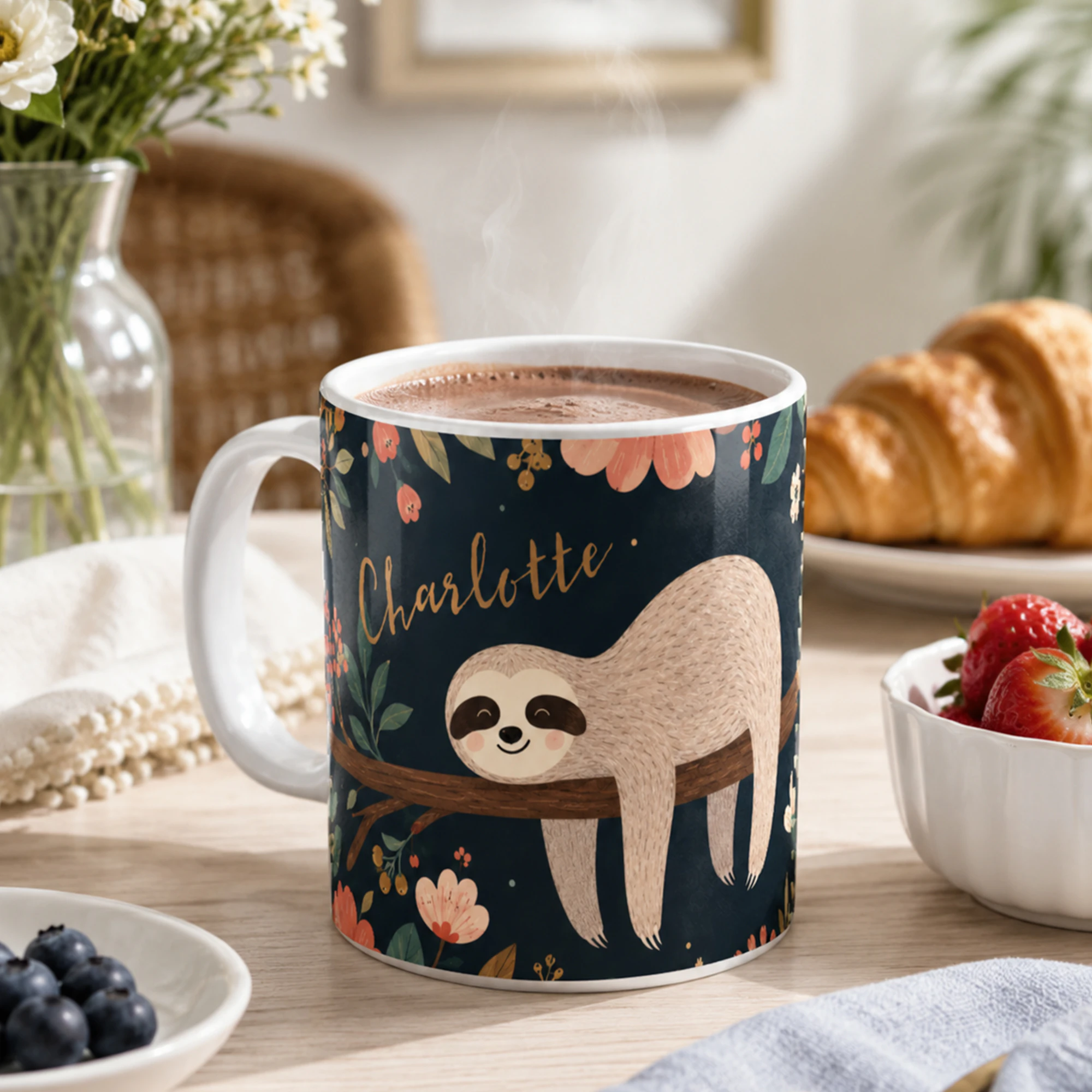 Kindertasse Panorama Weiß 3