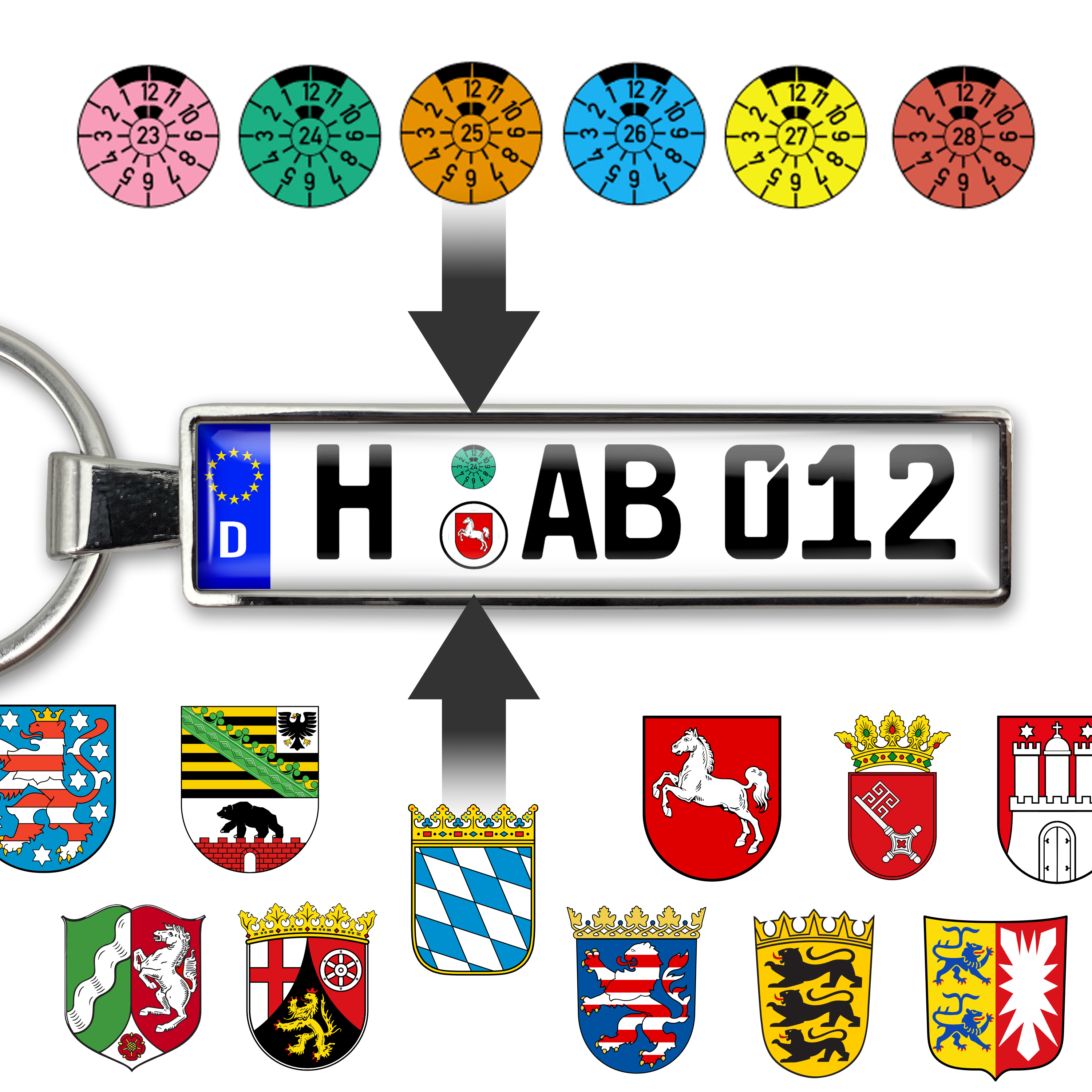 Kennzeichen Schlüsselanhänger Deutschland 4