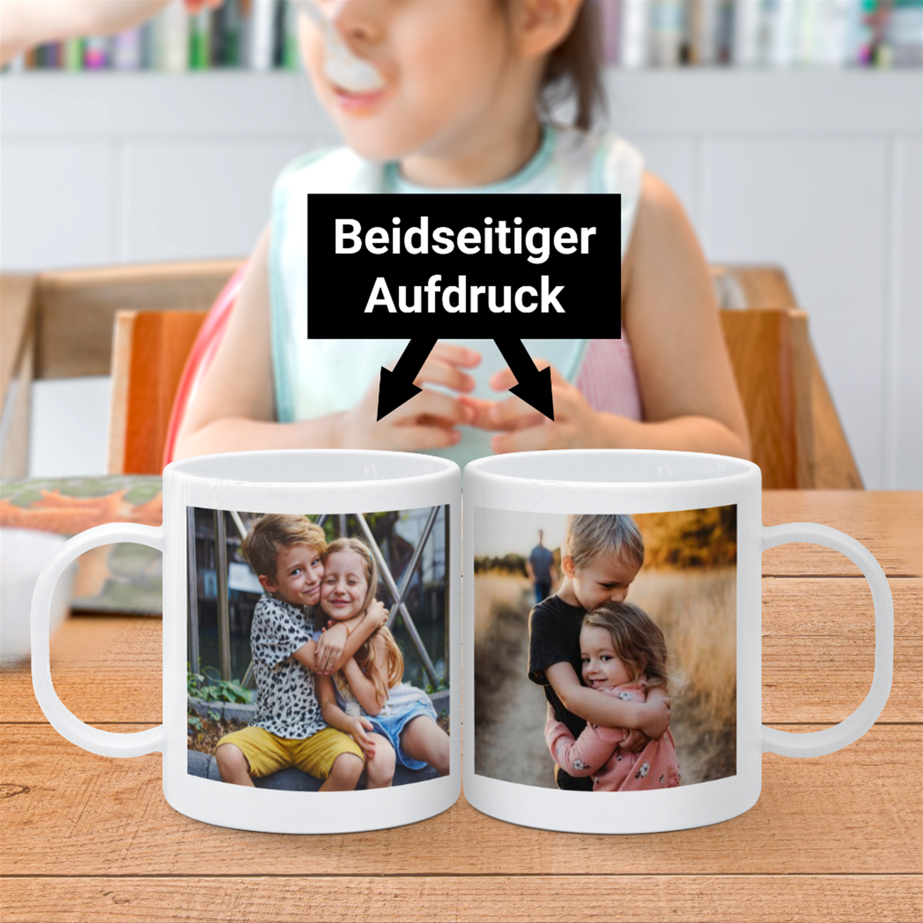 Kindertasse Beidseitig Weiß 4
