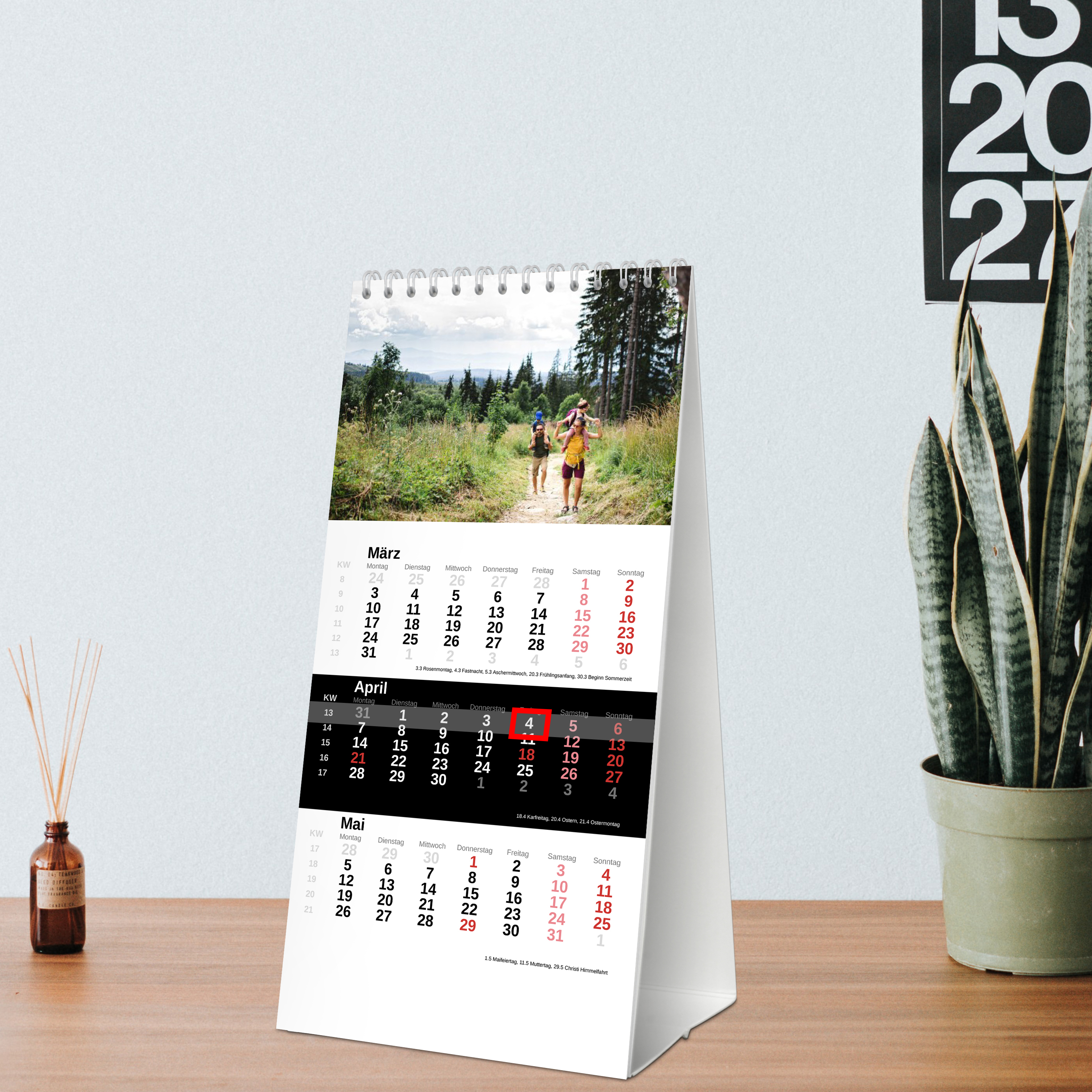 3-Monats-Tischkalender - Standard 7