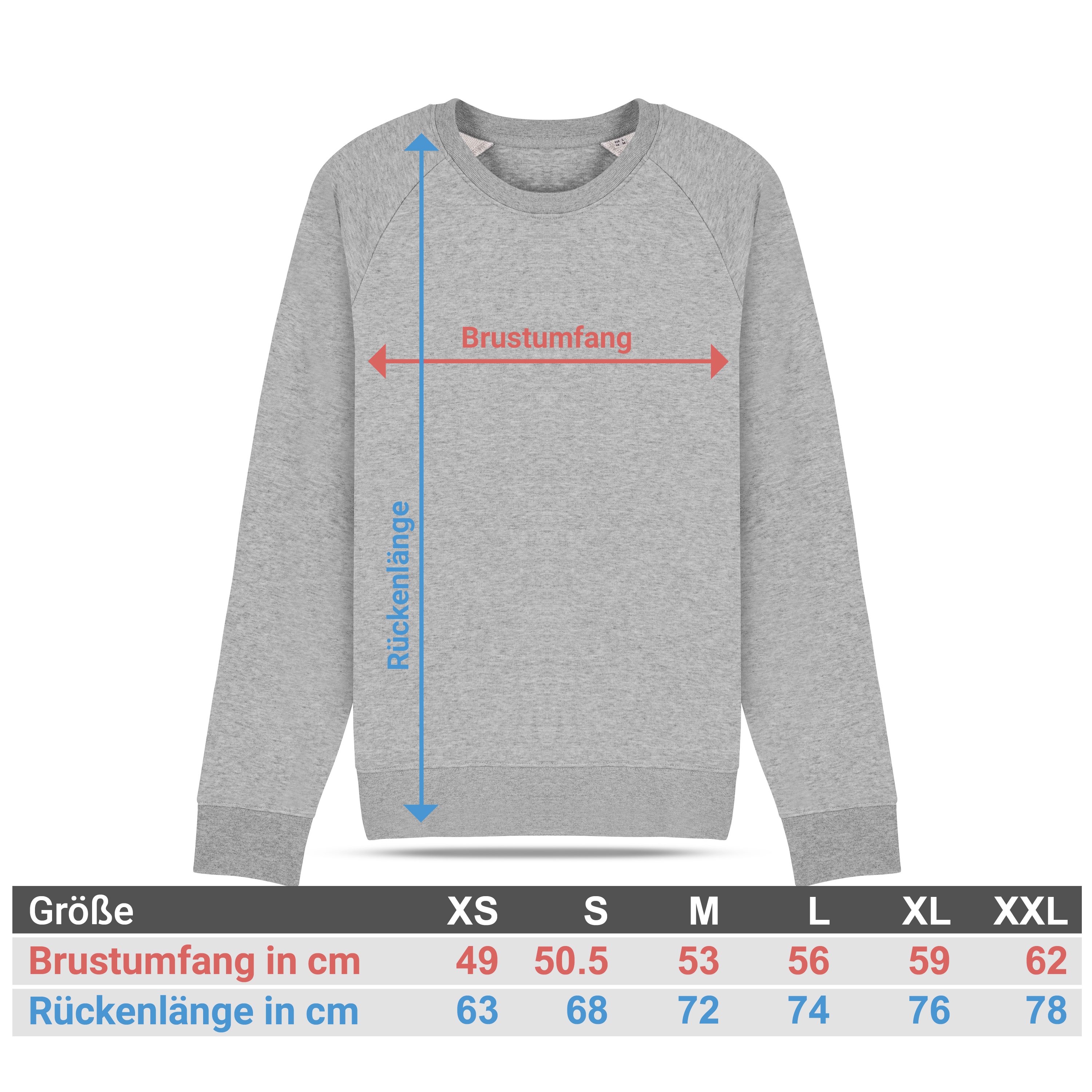 Bio Sweatshirt M Grau meliert 4