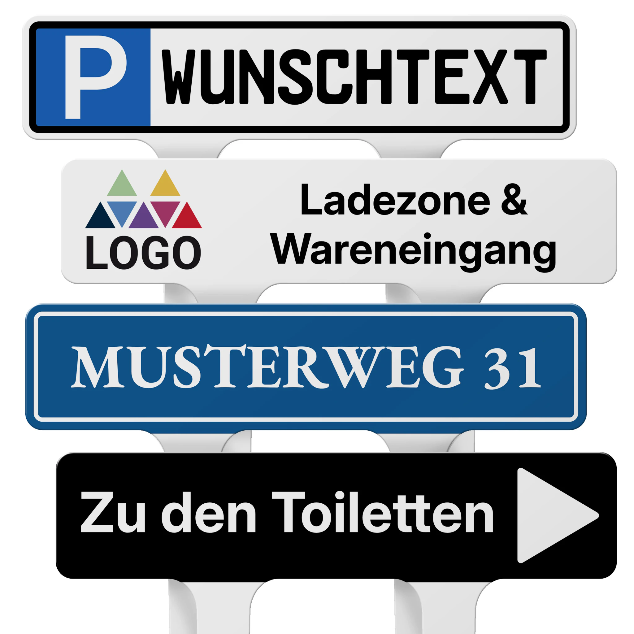 Steckschild - Standard Alu-Dibond Weiß 3 mm 2