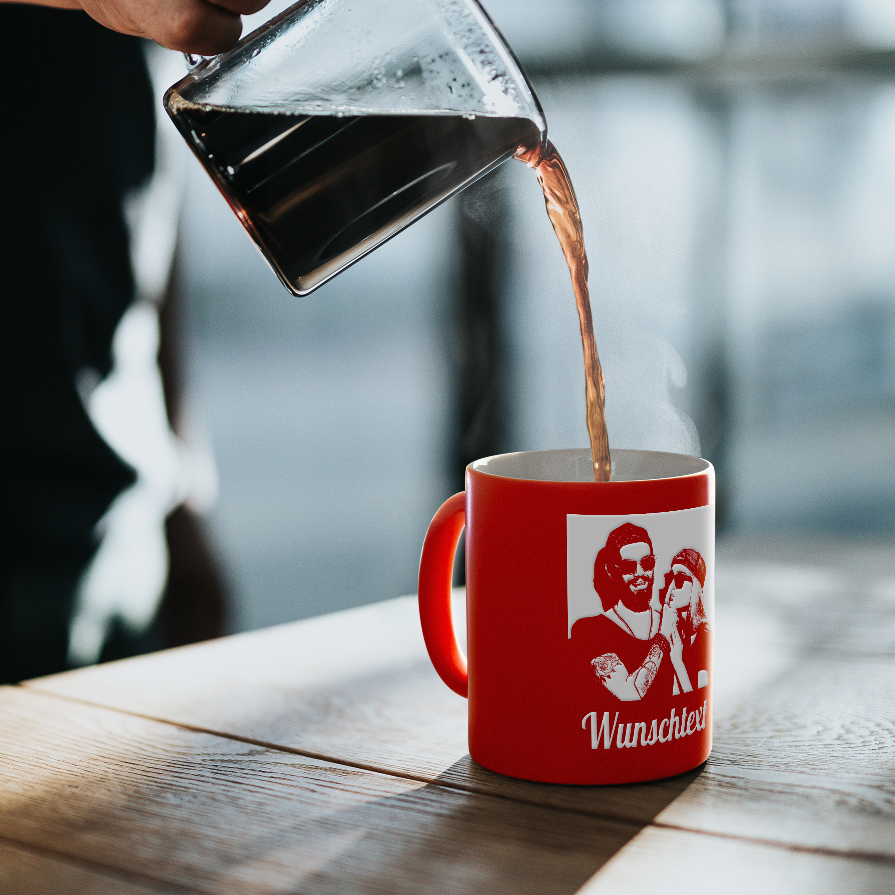 Neon-Tasse - Gravur Neon Orange 5