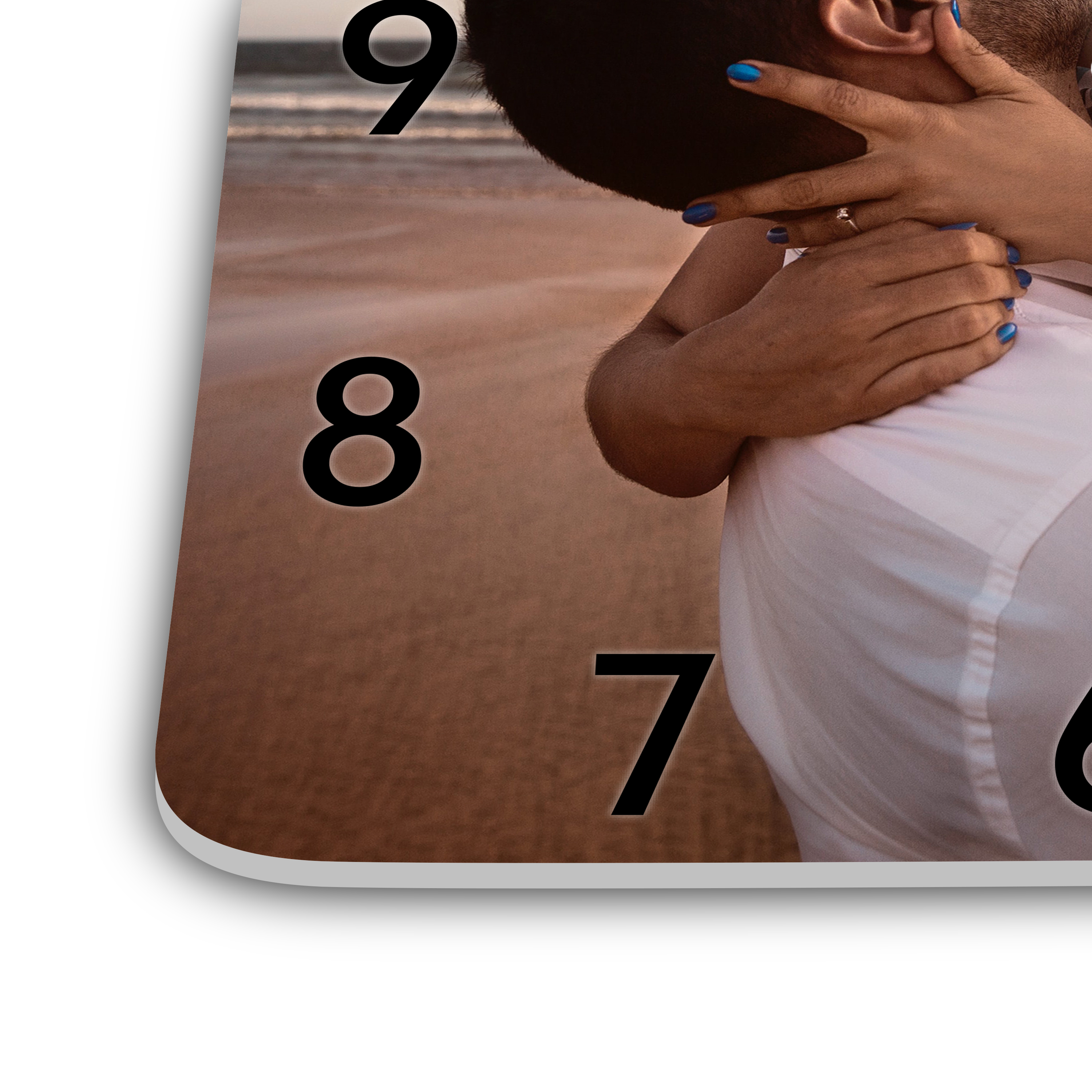 Wanduhr eckig klein (26 cm) PVC Hartschaum 4