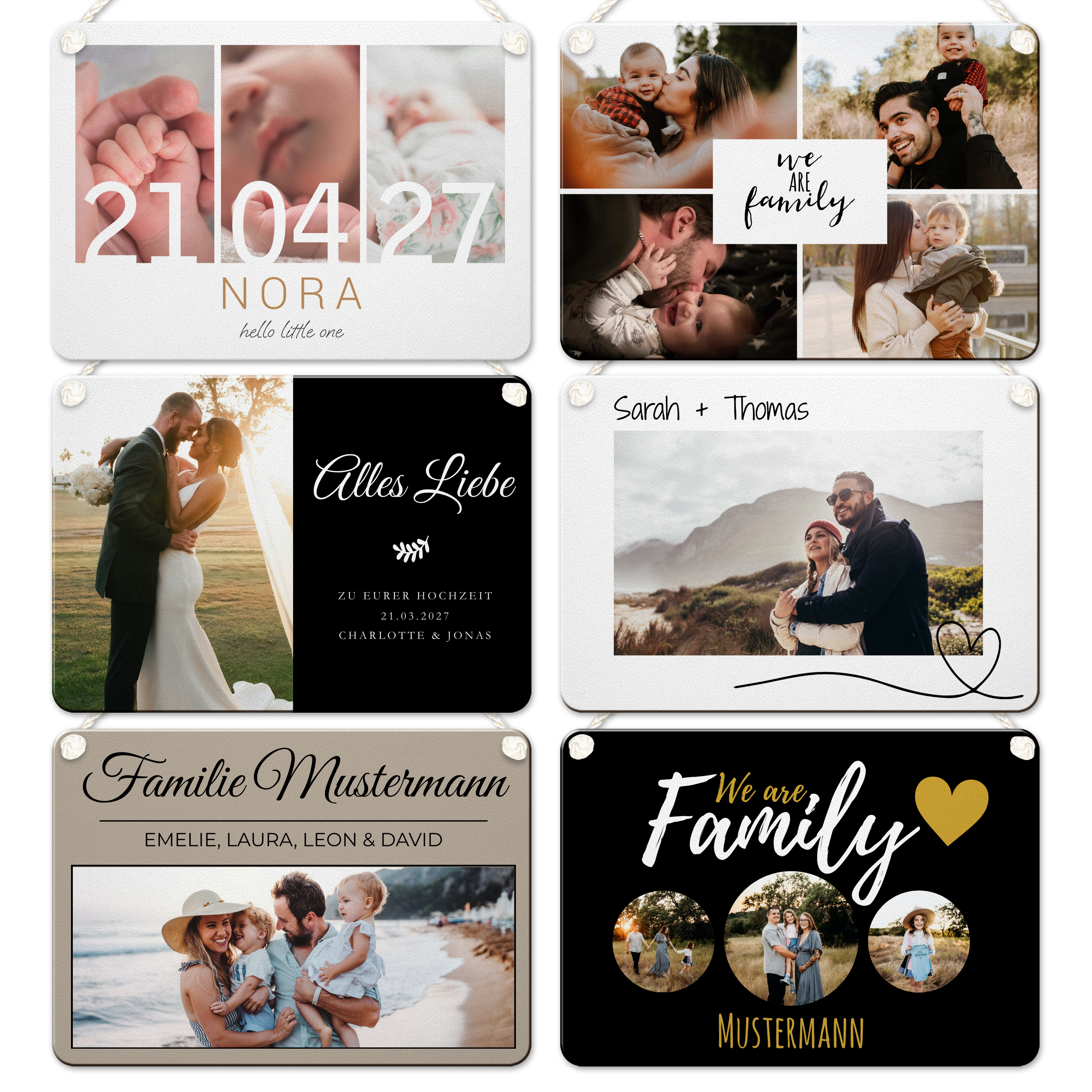 Schild mit Kordel A6 - 14,8 cm x 10,5 cm 5