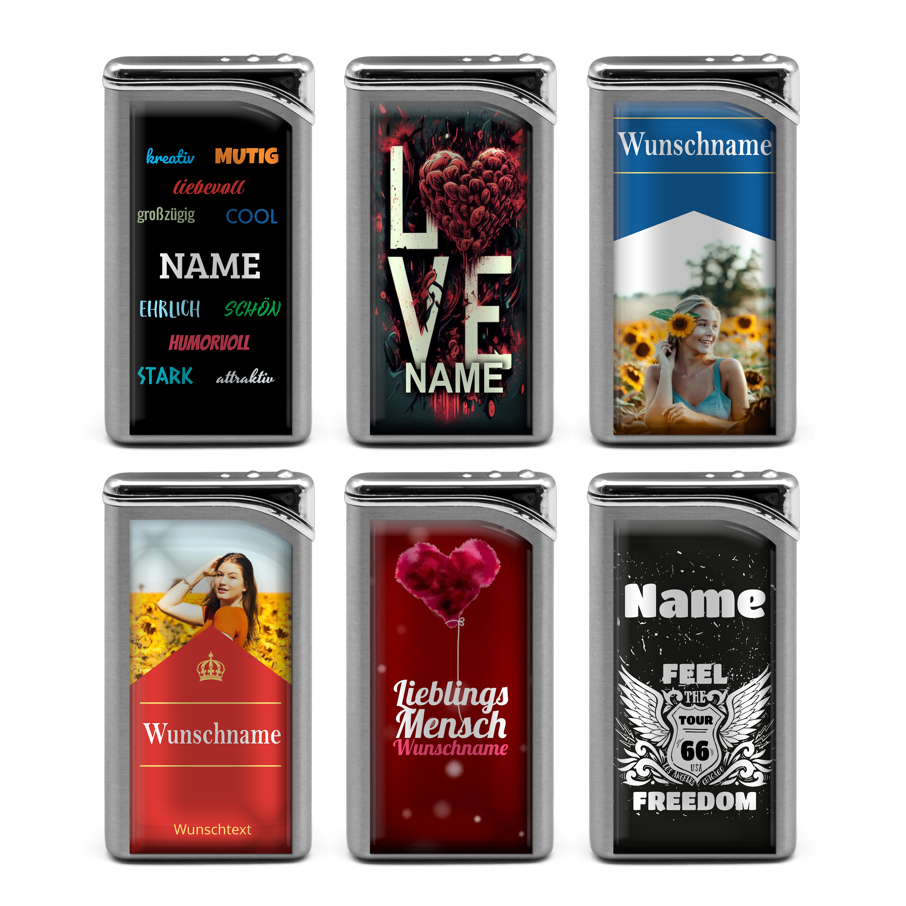 Metall-Feuerzeug Silber 5