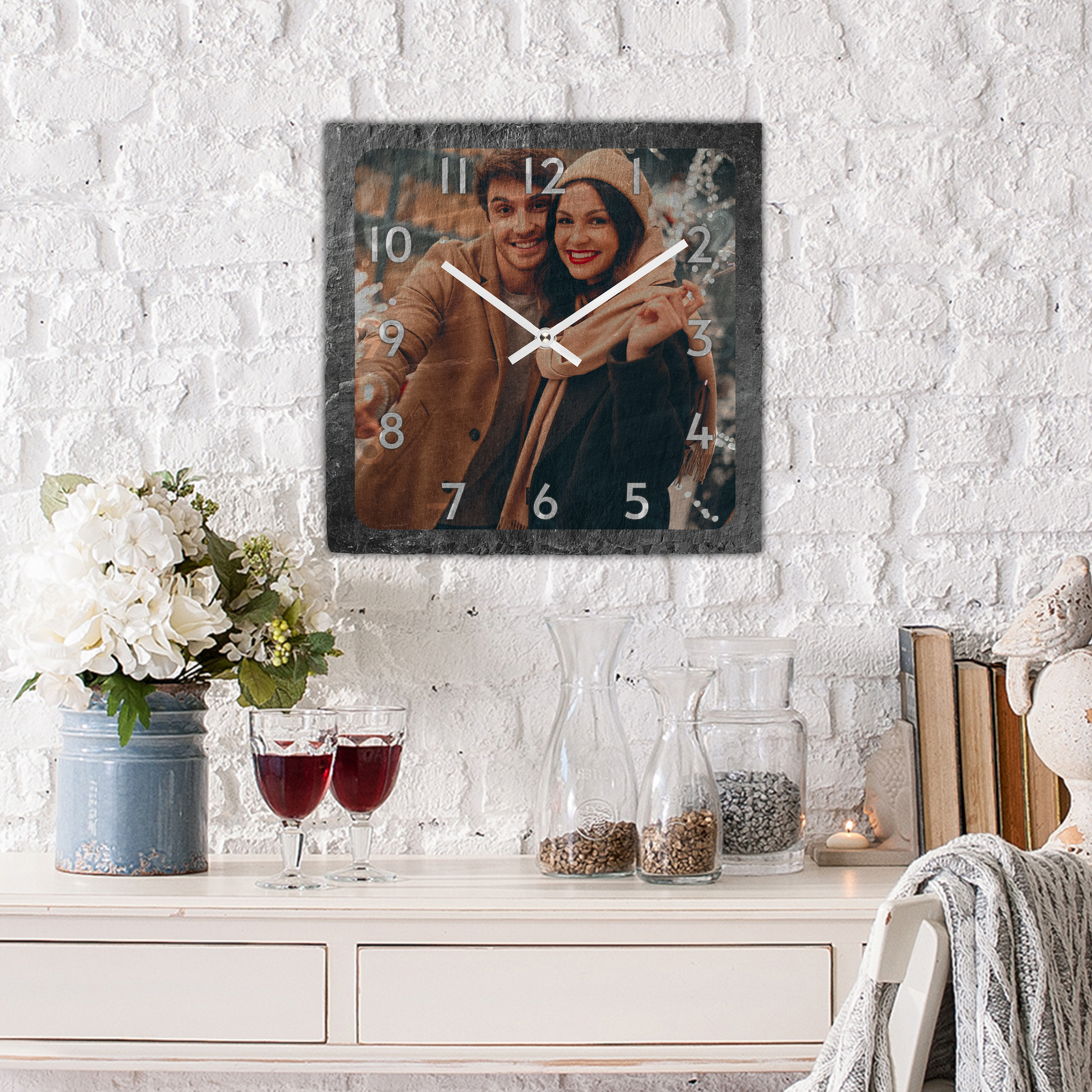 Schiefer-Wanduhr - Standard 8