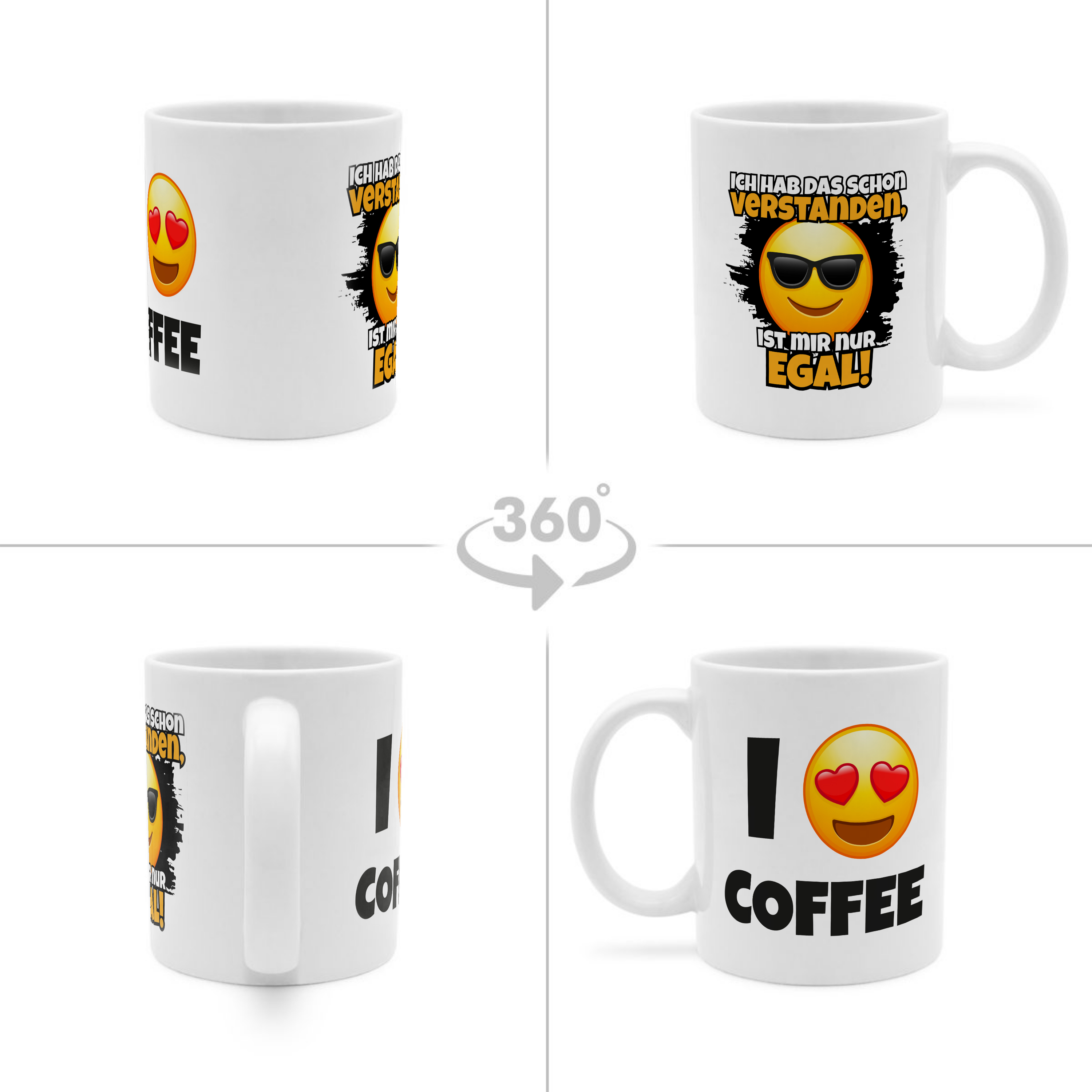 Smiley-Tasse Weiß 5