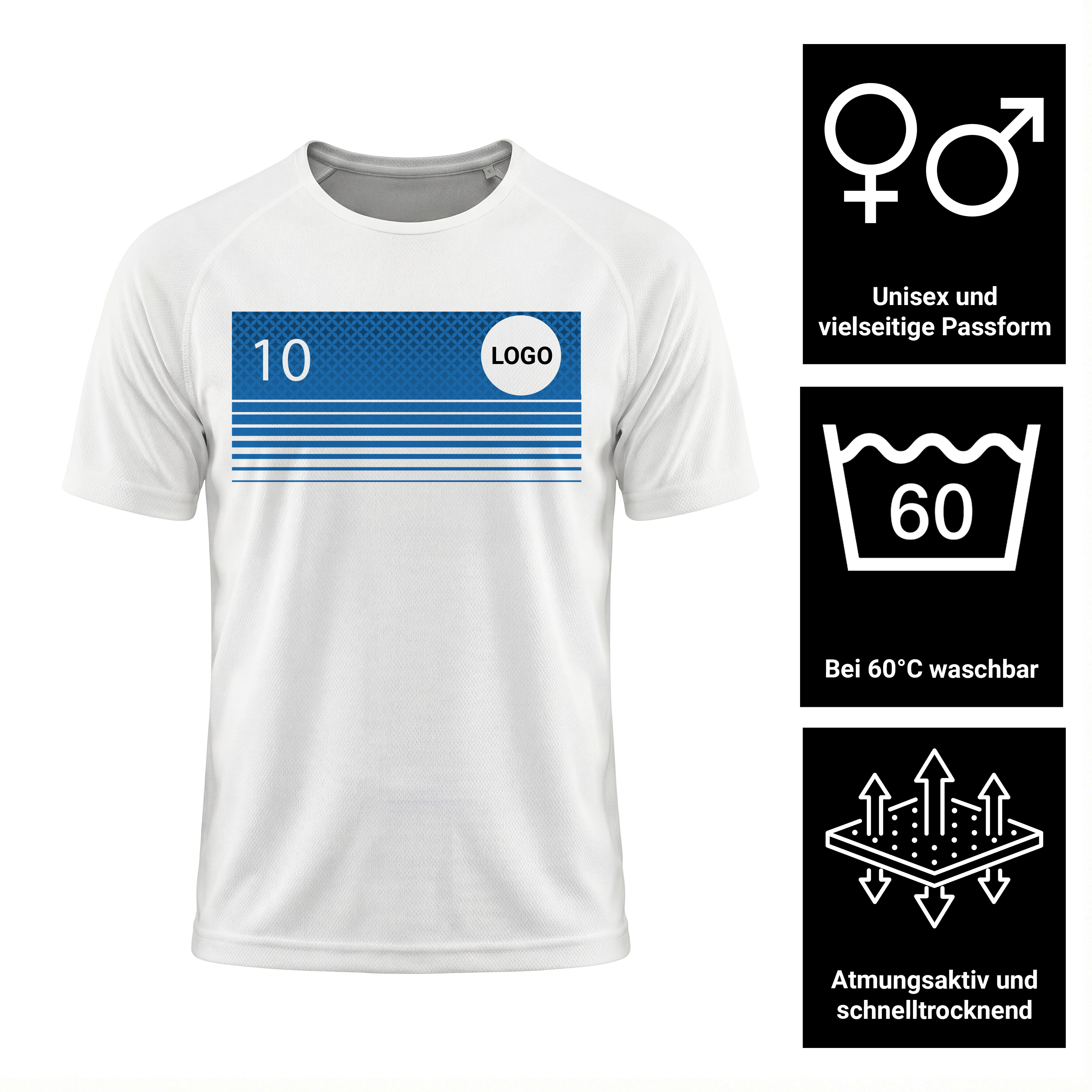 Fußballtrikot M Weiß 4