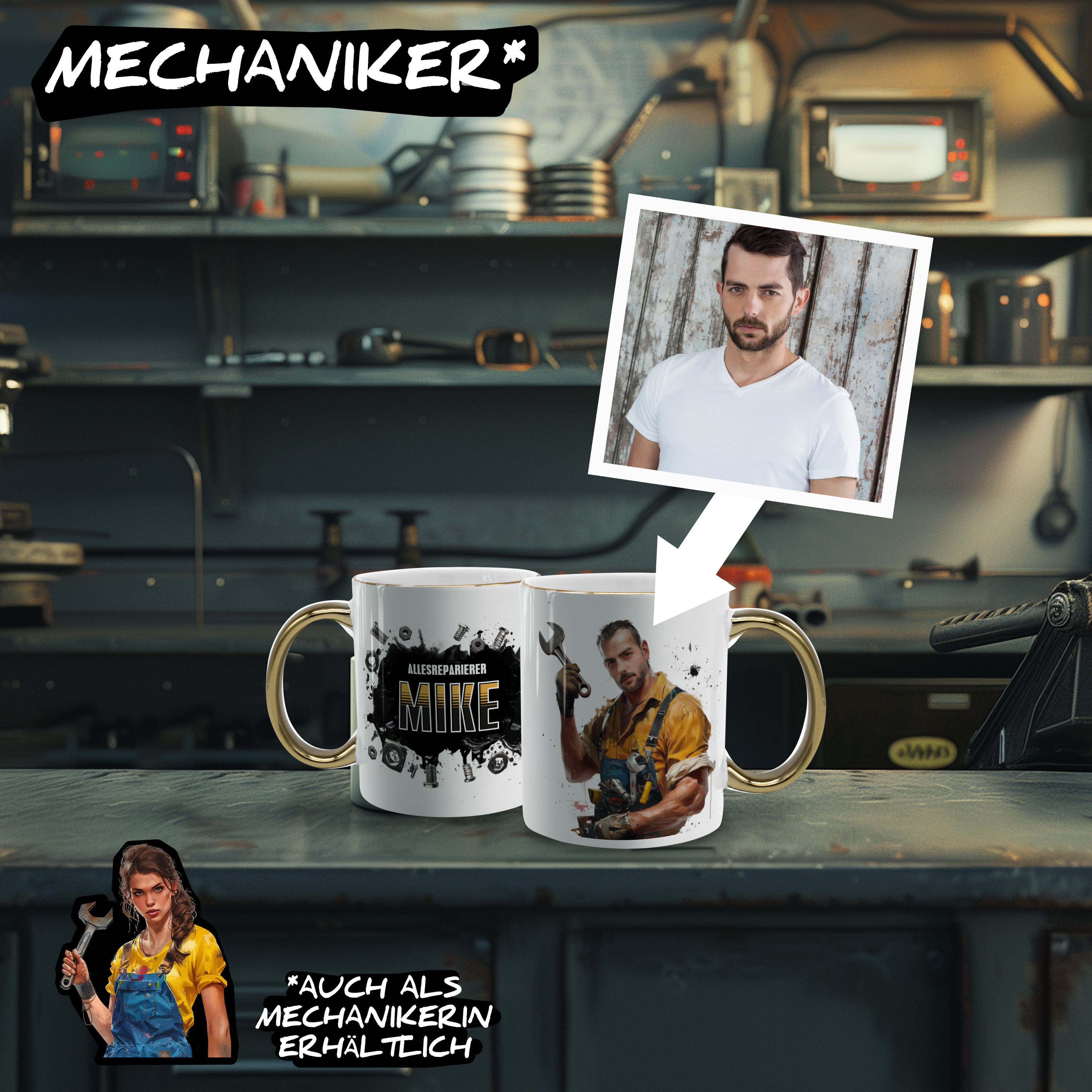 Face Swap Tasse Gold glänzend 4