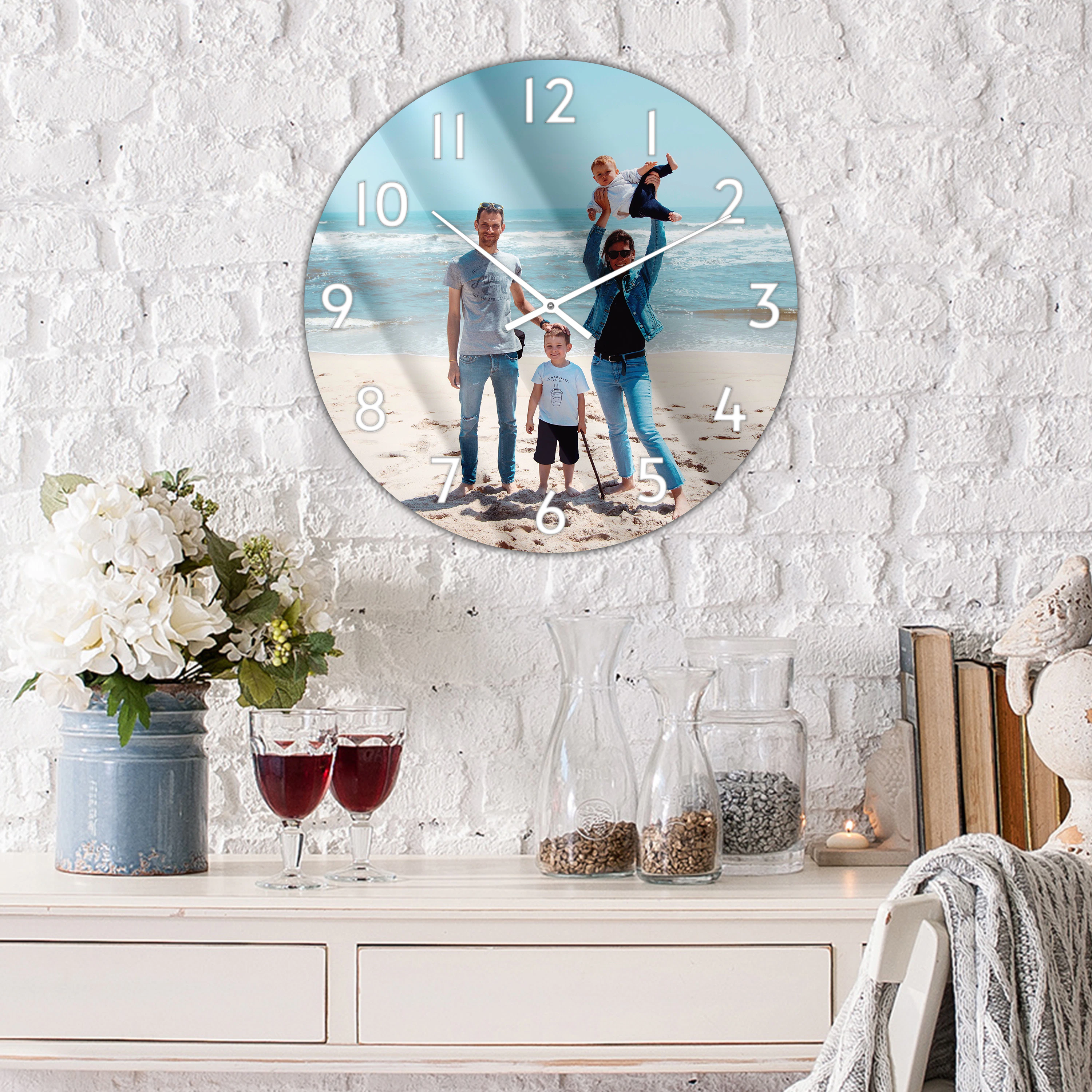 Wanduhr rund klein (26 cm) Acrylglas 7