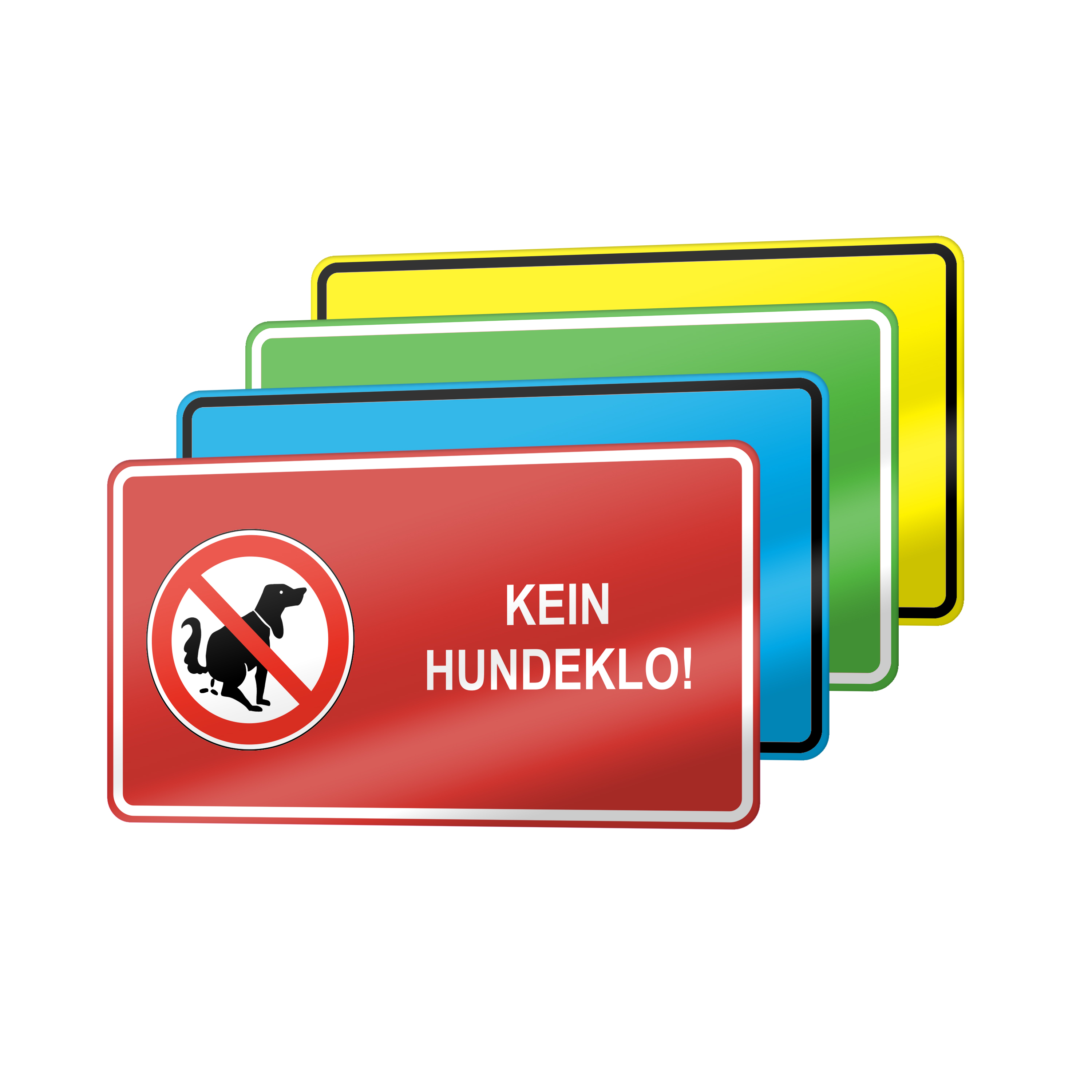 Hundeschilder 15 cm x 10 cm Aufkleber 4