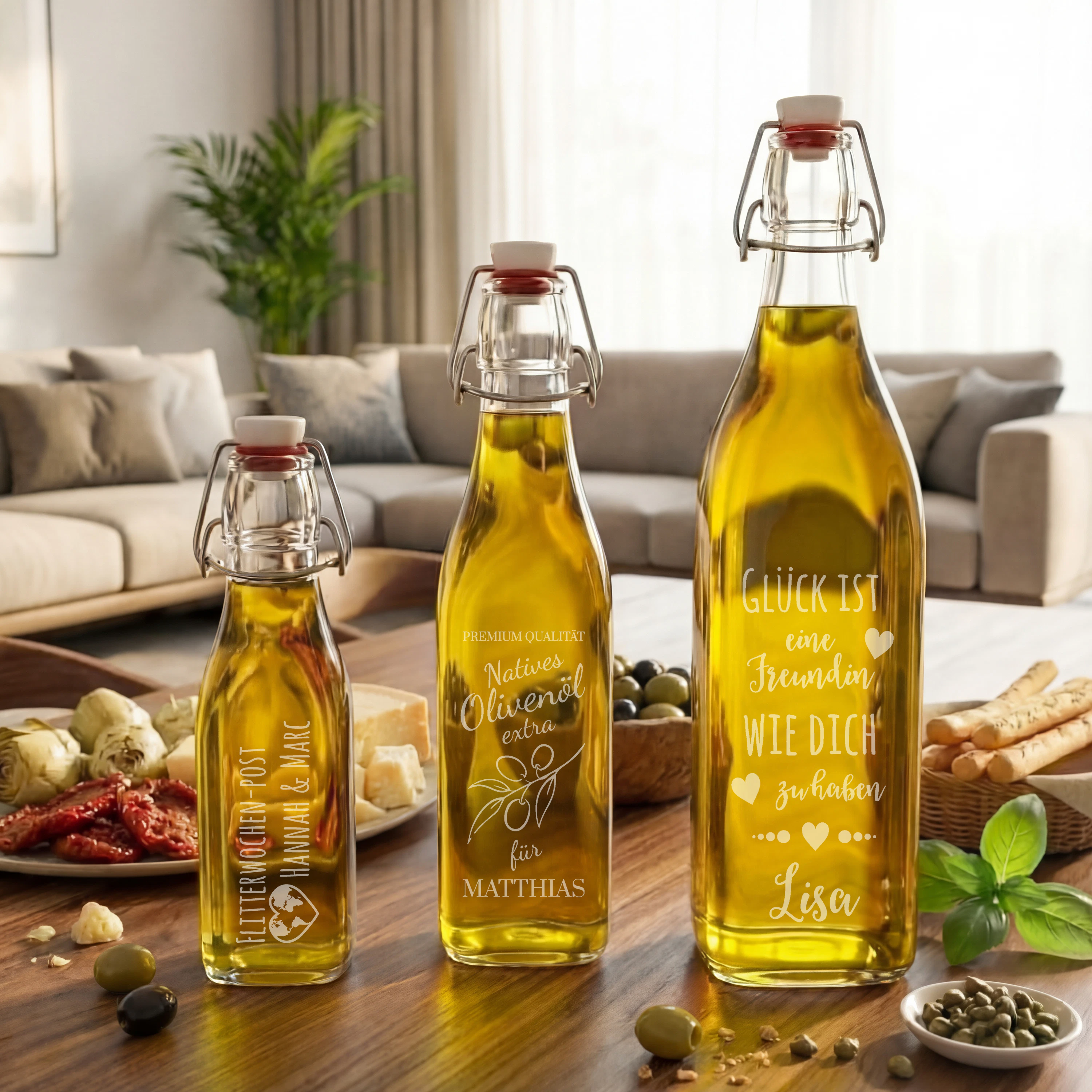 Glasflasche mit Bügelverschluss 1 Liter 7