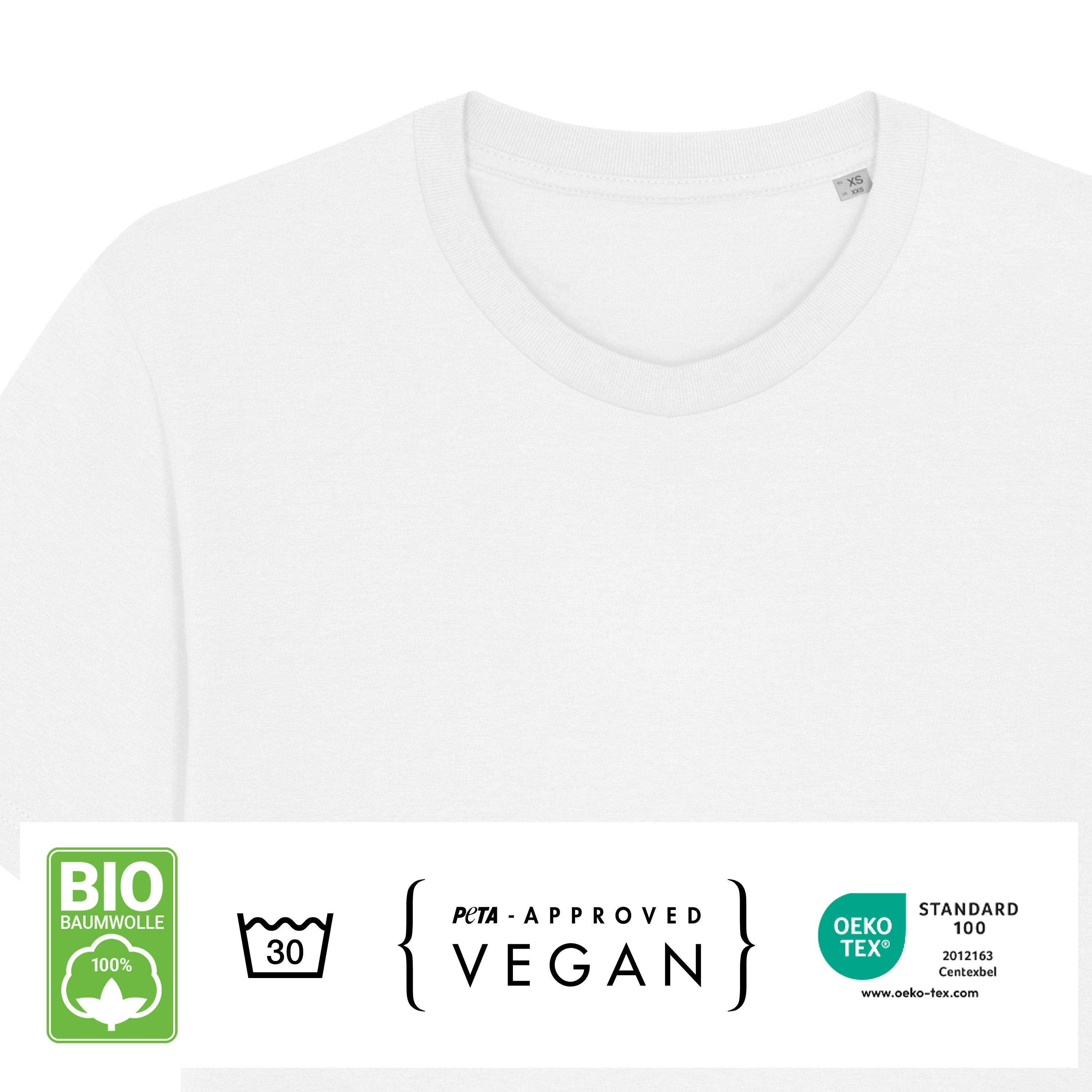Bio T-Shirt „Basic“ M Weiß 3