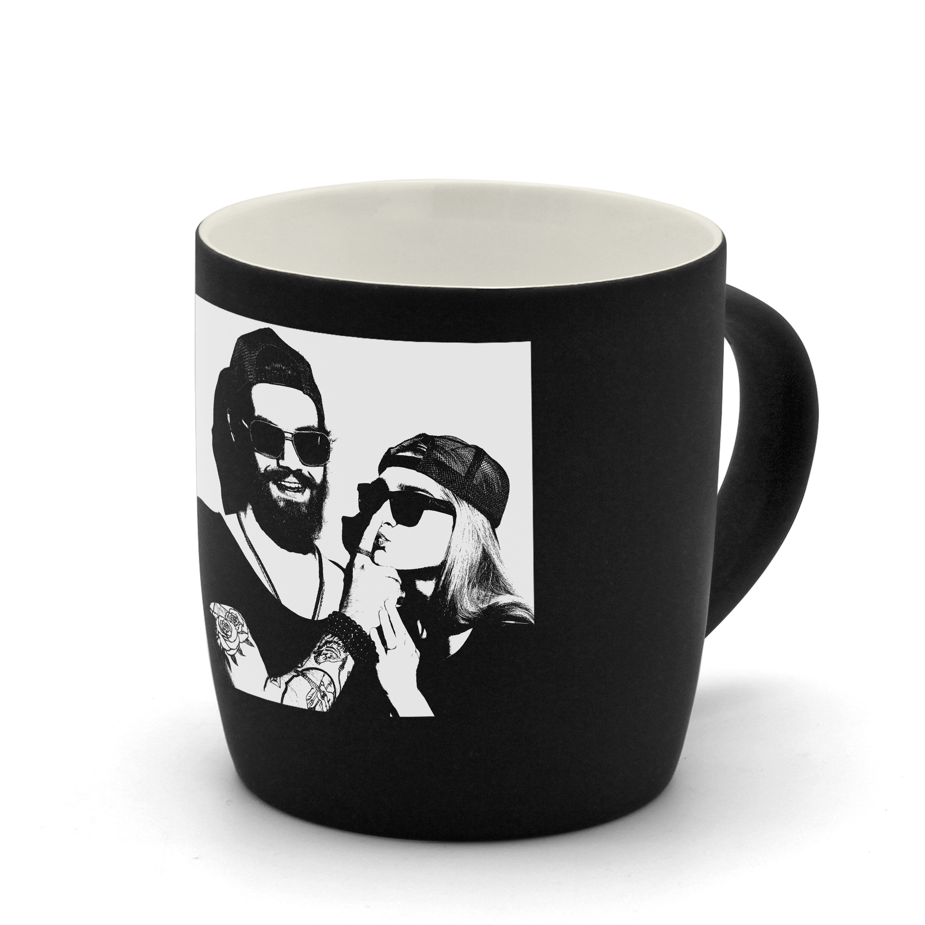 Kaffeebecher "Gravur" Schwarz 1