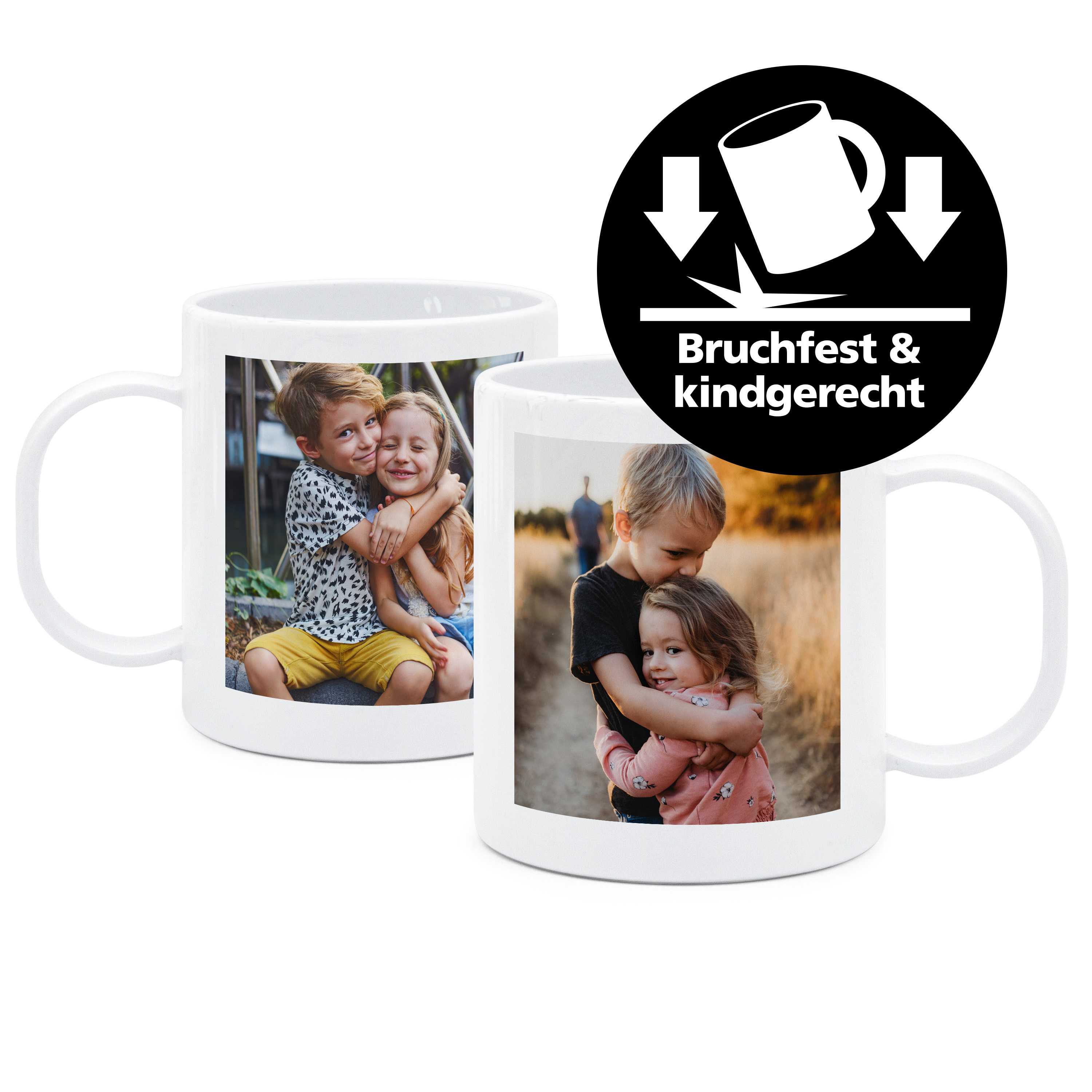 Kindertasse Beidseitig Weiß 1