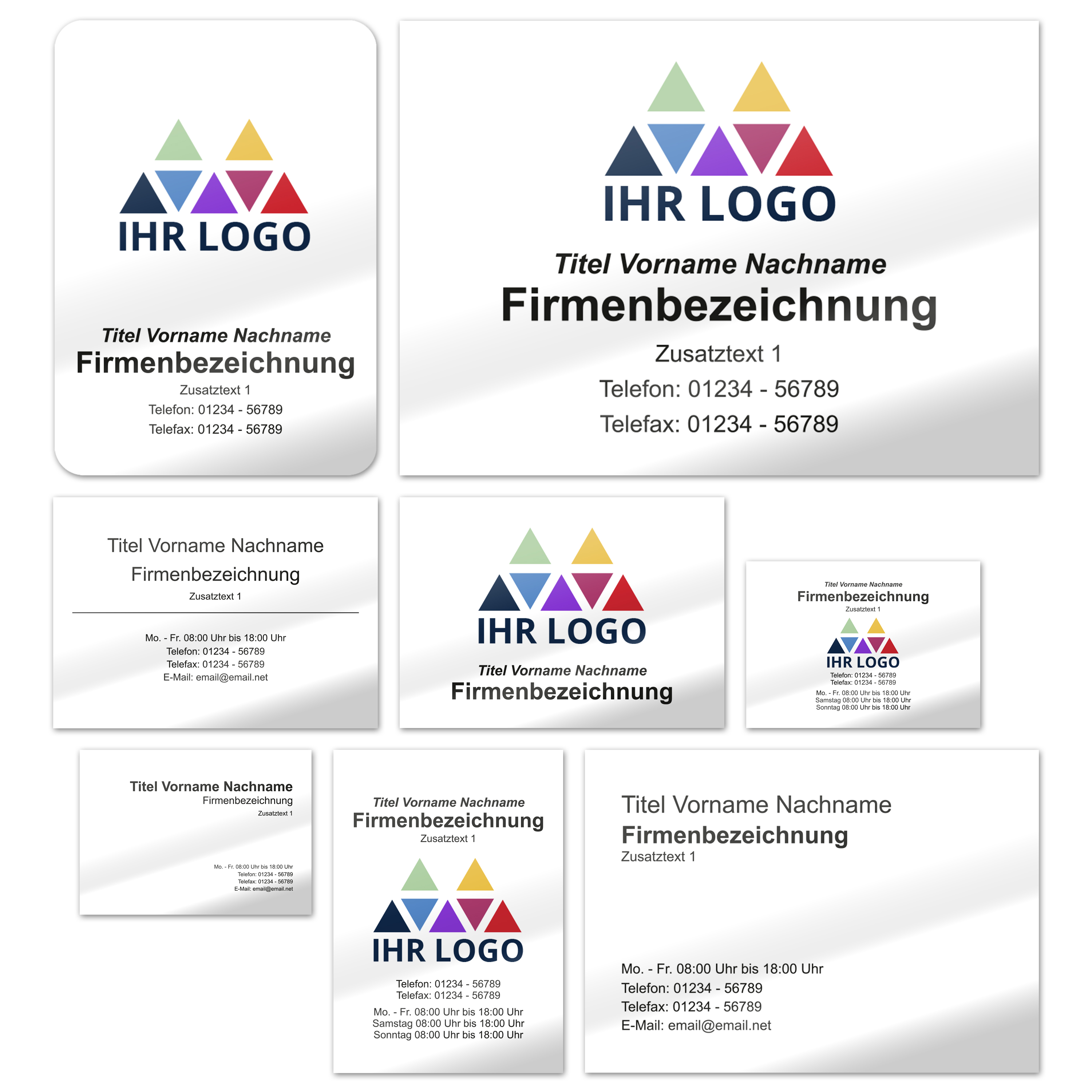 Firmenschilder Alu-Dibond Weiß 3 mm A5 - 21 cm x 14,8 cm 2