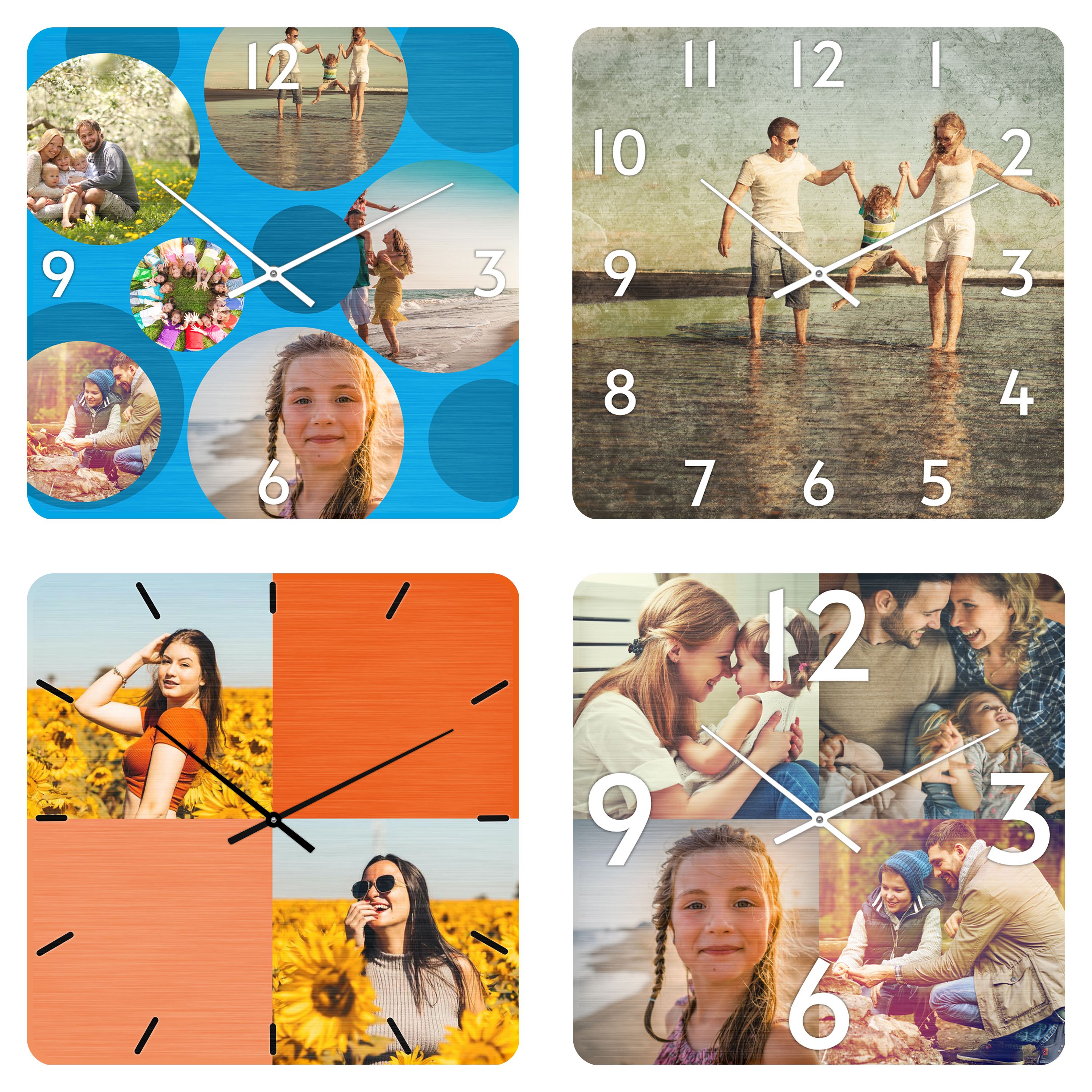 Wanduhr eckig klein (26 cm) Holz 3