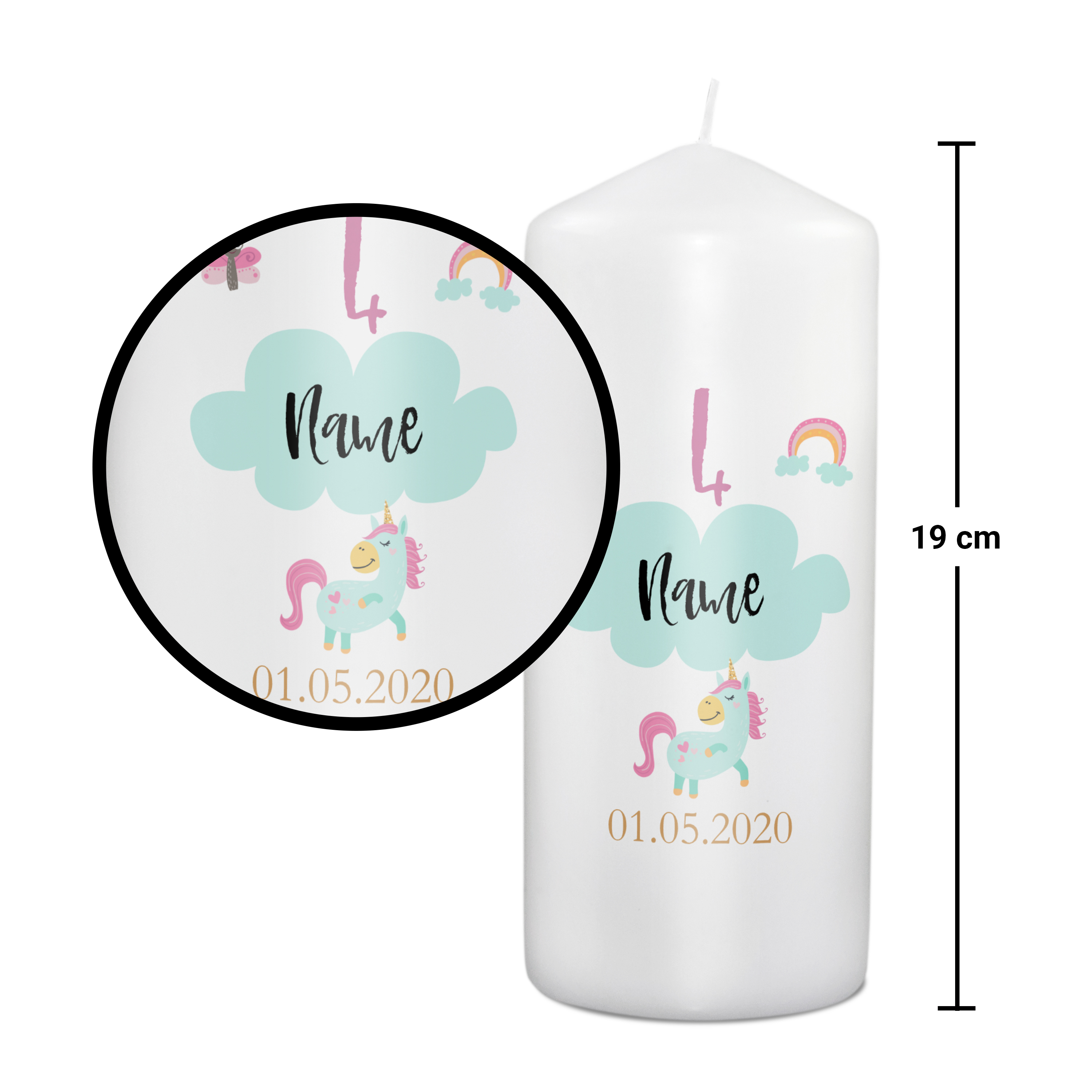 Geburtstagskerze 19 cm 2