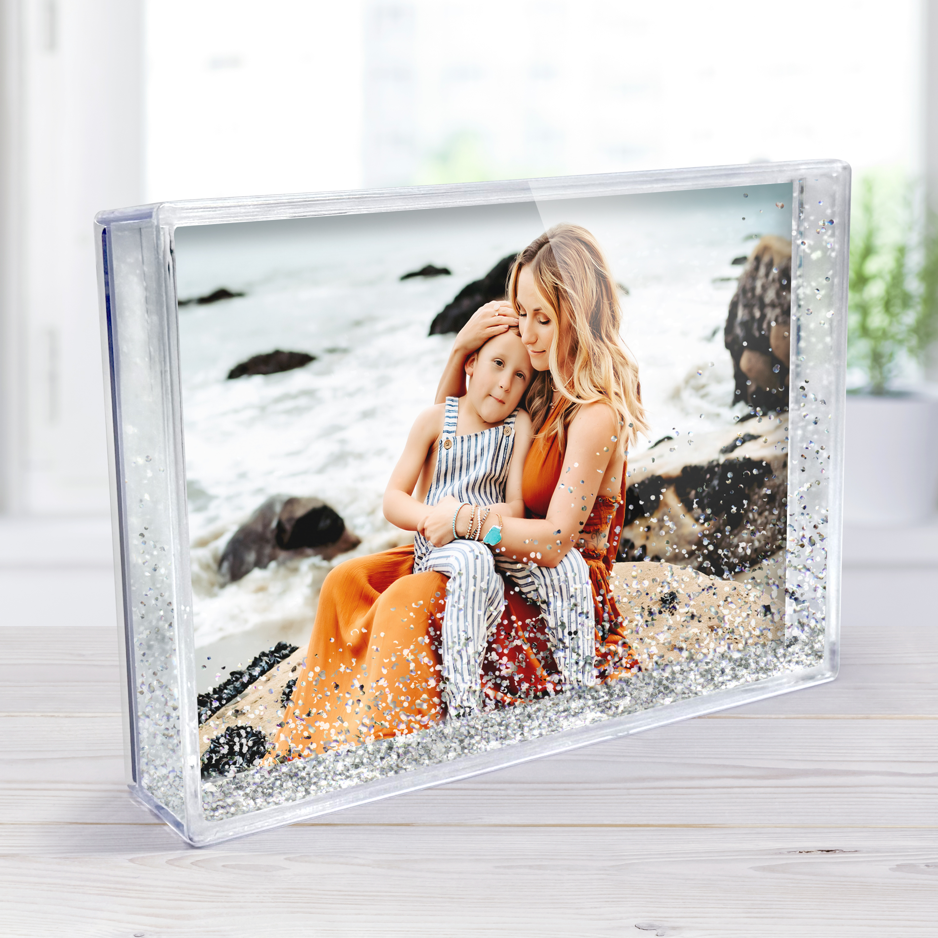 Schüttelrahmen Silber Glitzer 5