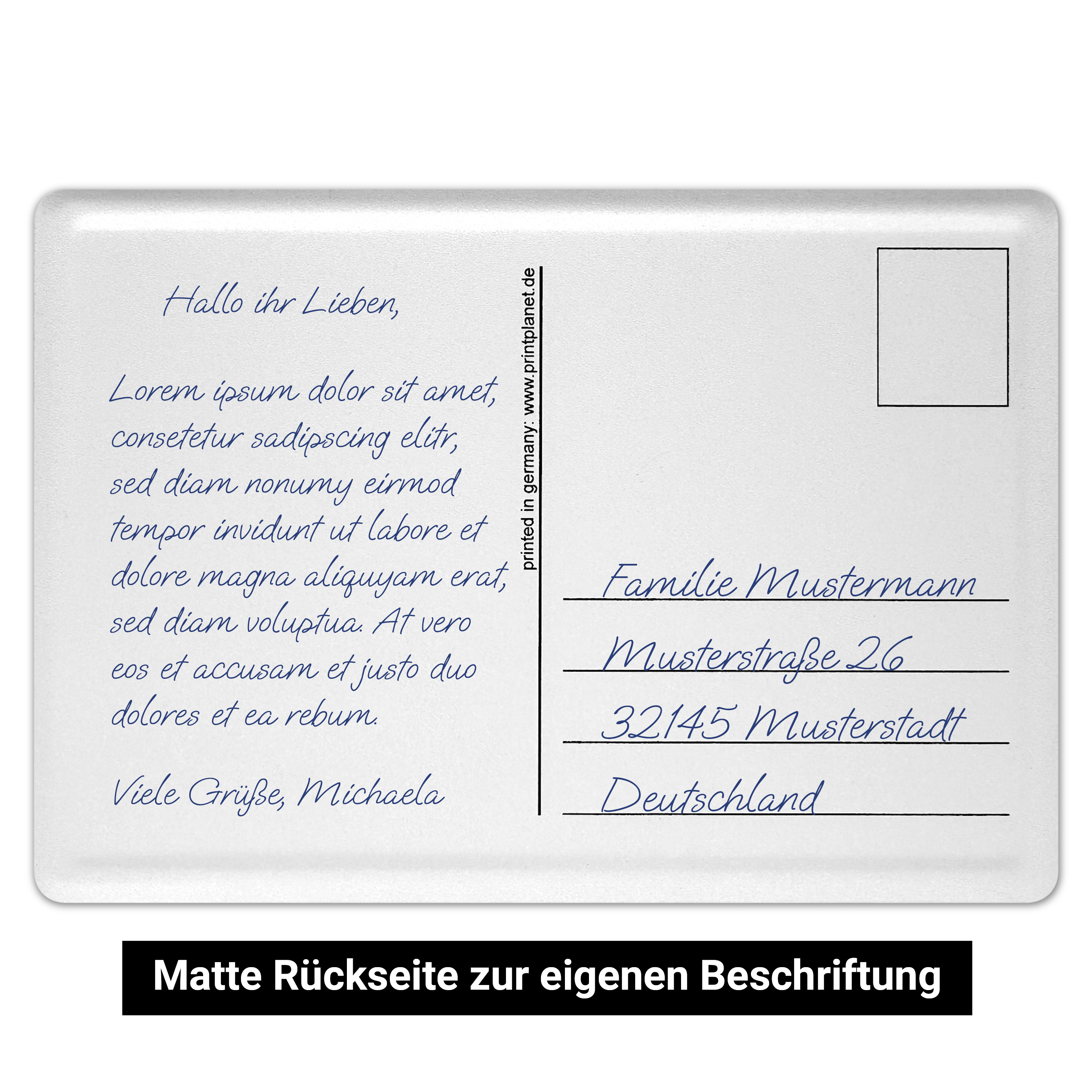 Blechpostkarte - Standard 2