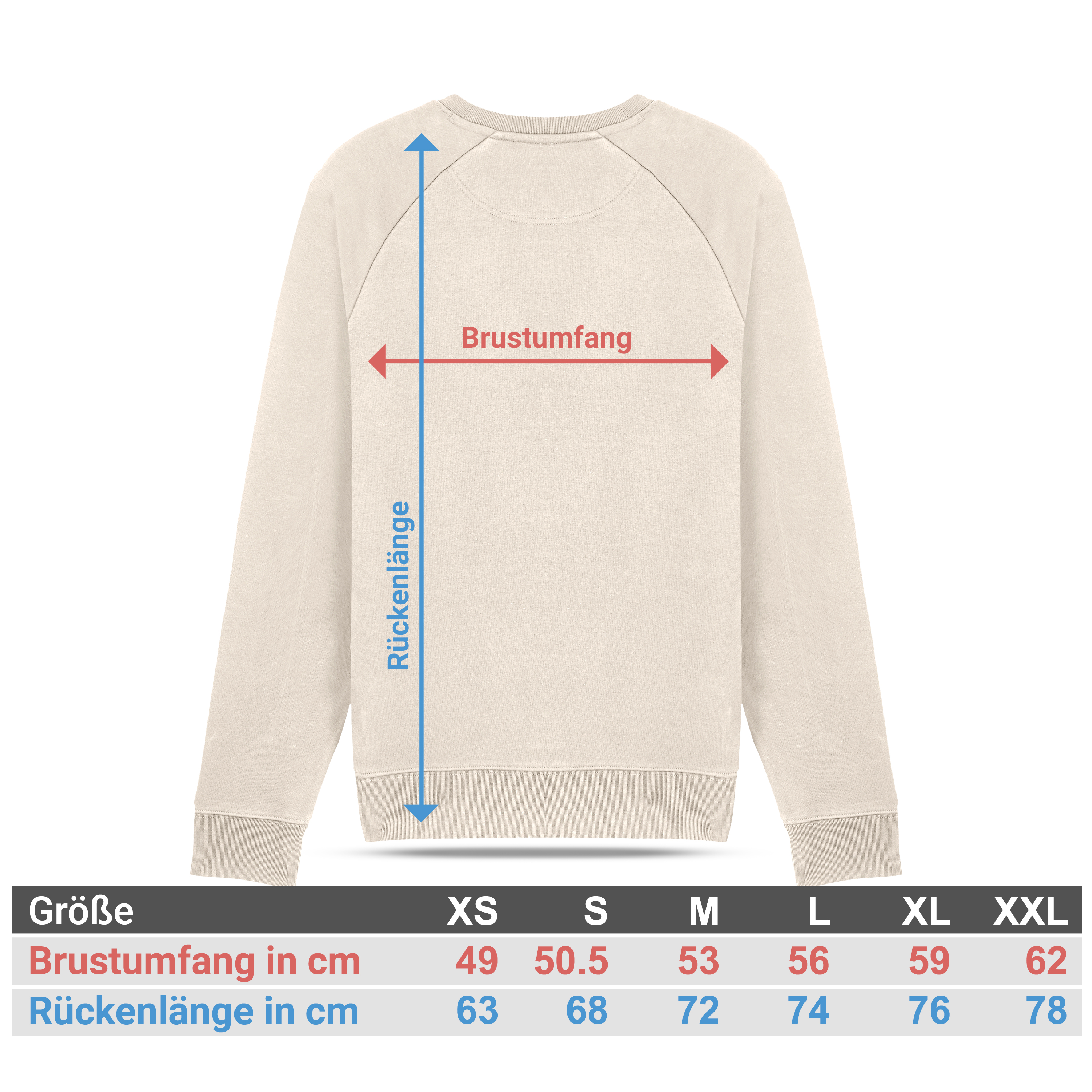 Bio Sweatshirt M Naturweiß 4