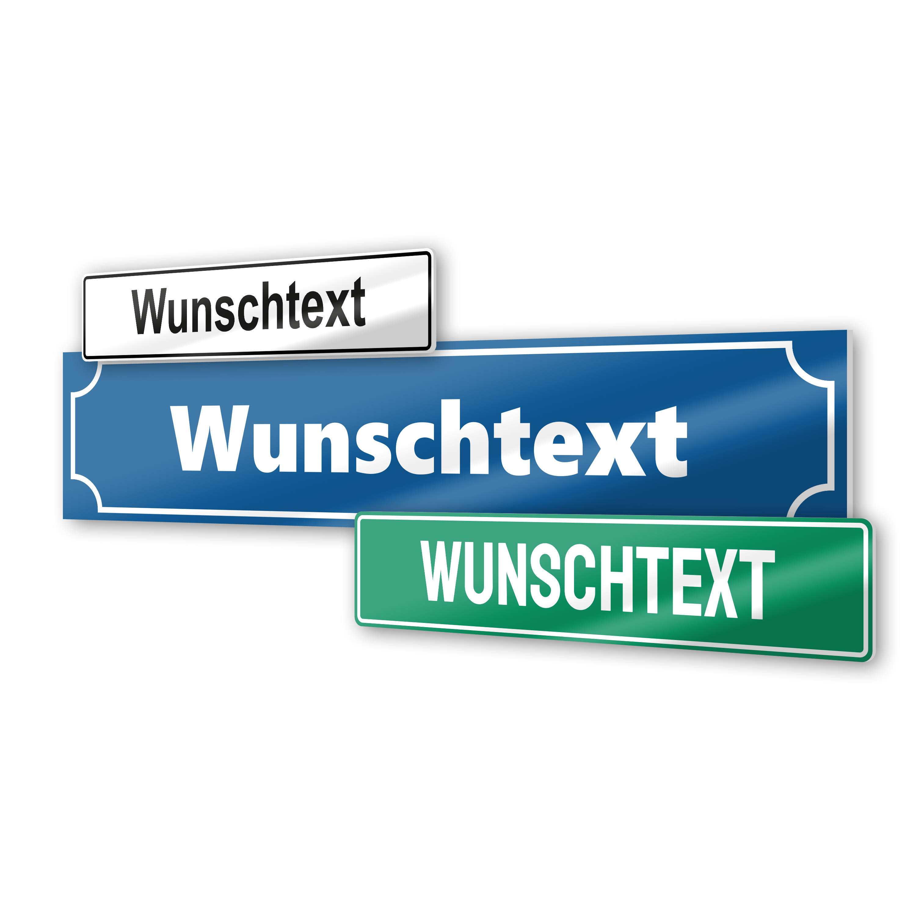 Straßenschilder 13 cm x 2,8 cm Magnet-Folie 1