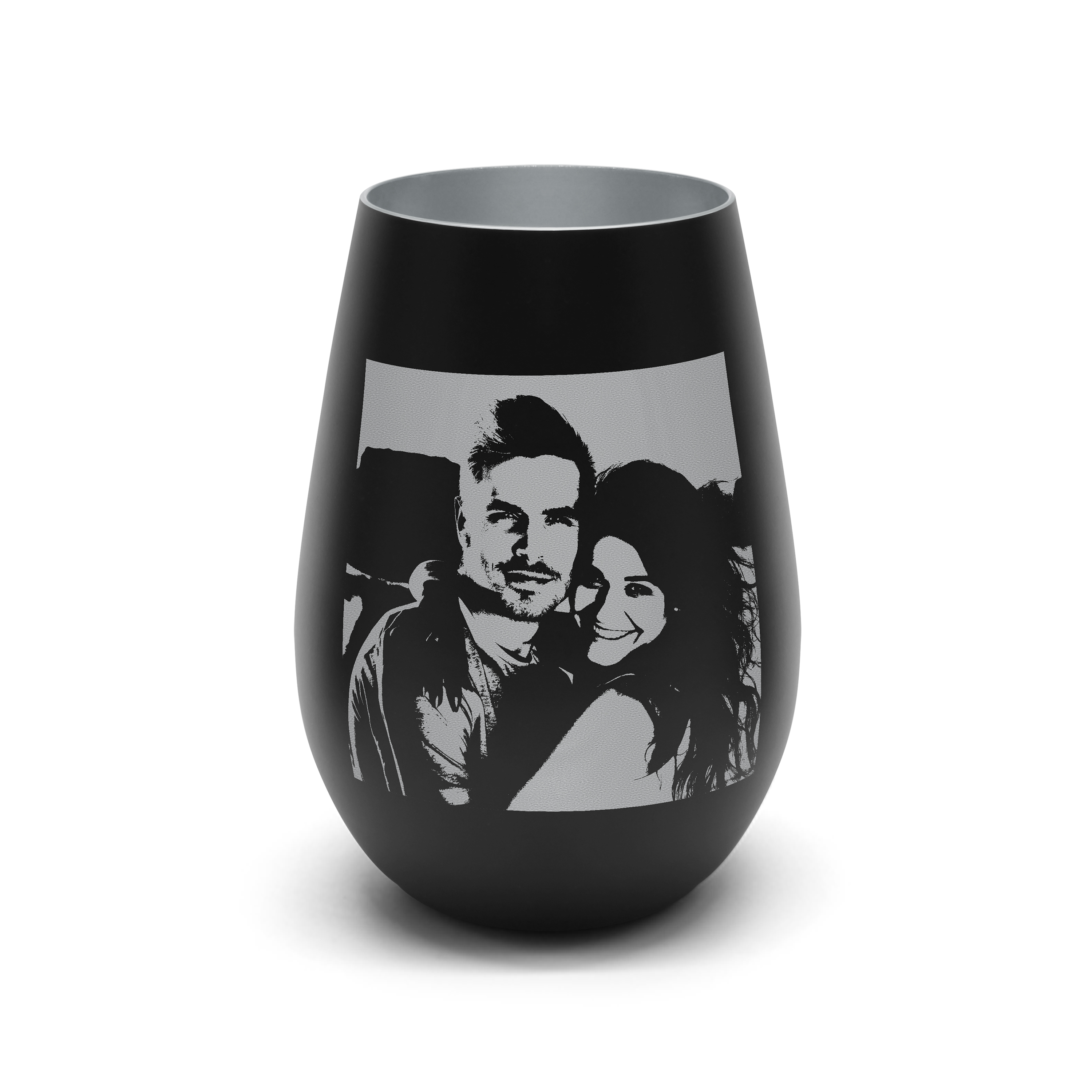 Windlicht "Premium" Schwarz/Silber 1