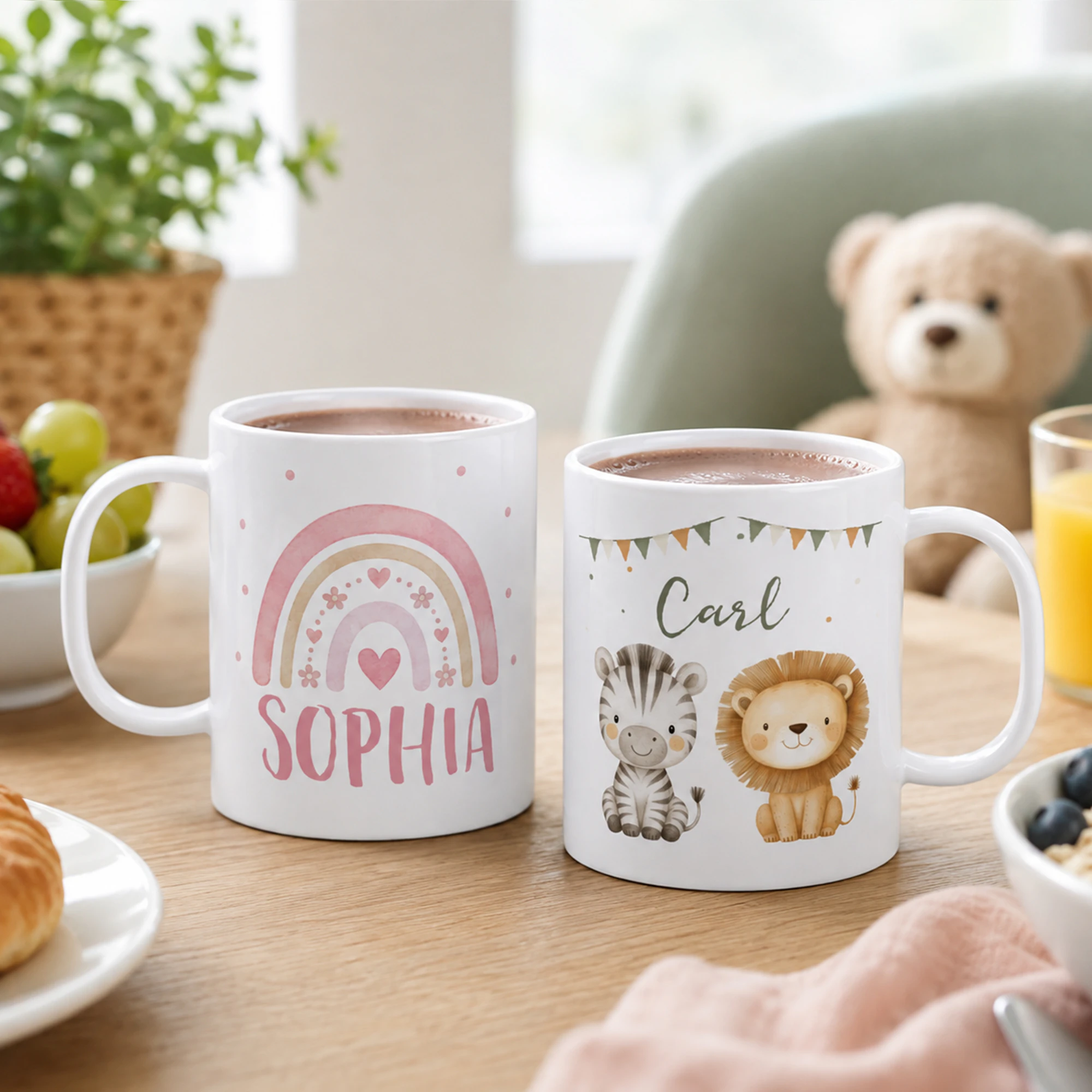 Kindertasse Beidseitig Weiß 3