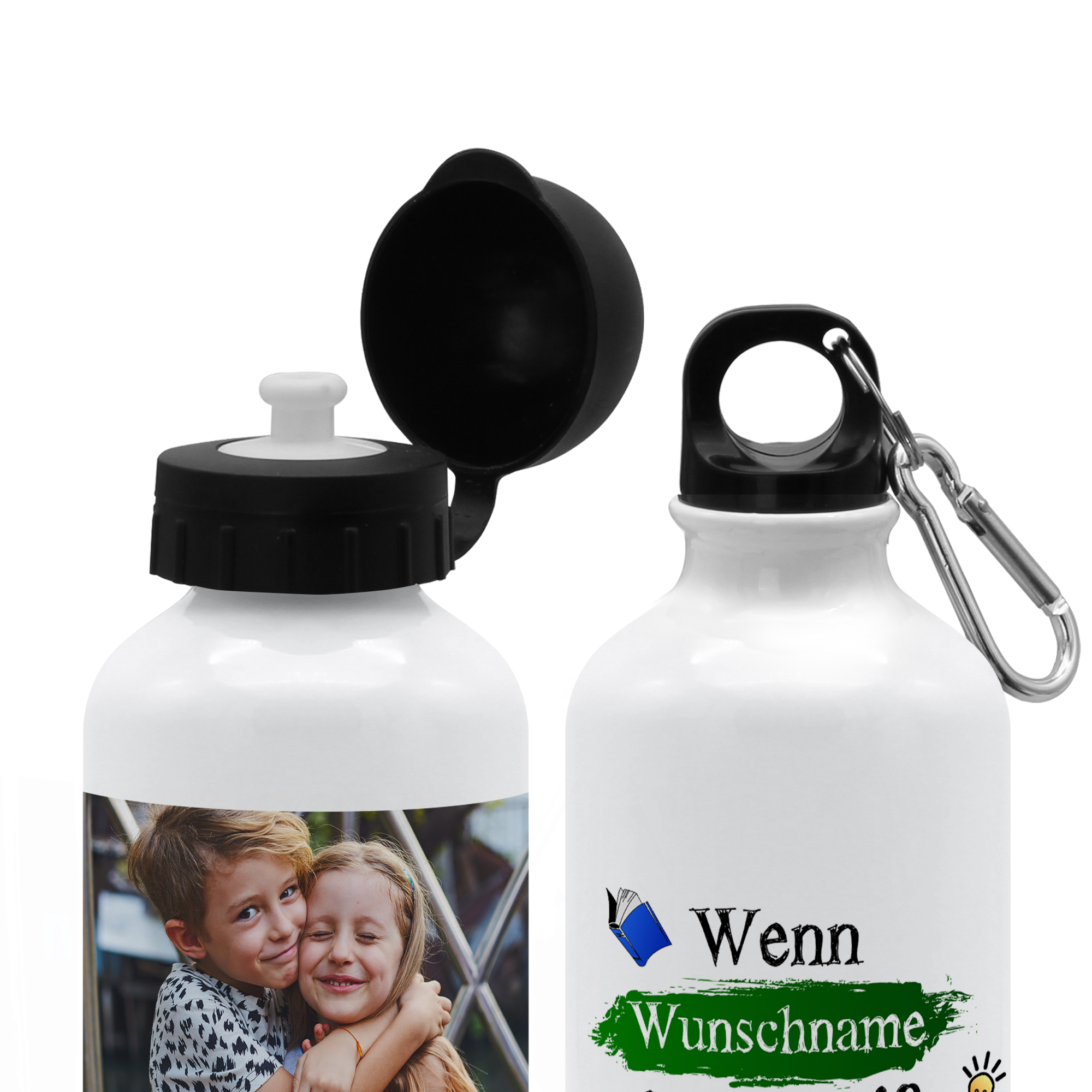 Alu-Trinkflasche Weiß 3